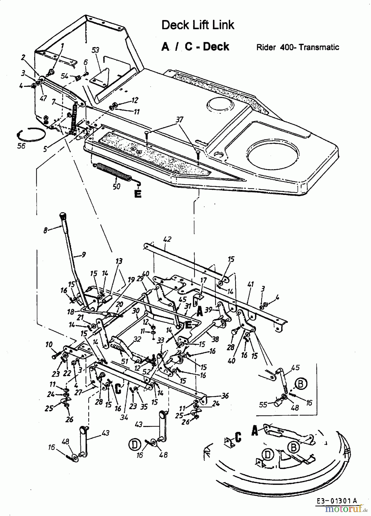  Gutbrod Rasentraktoren Sprint 1700 13BY47GA604  (1999) Mähwerksaushebung