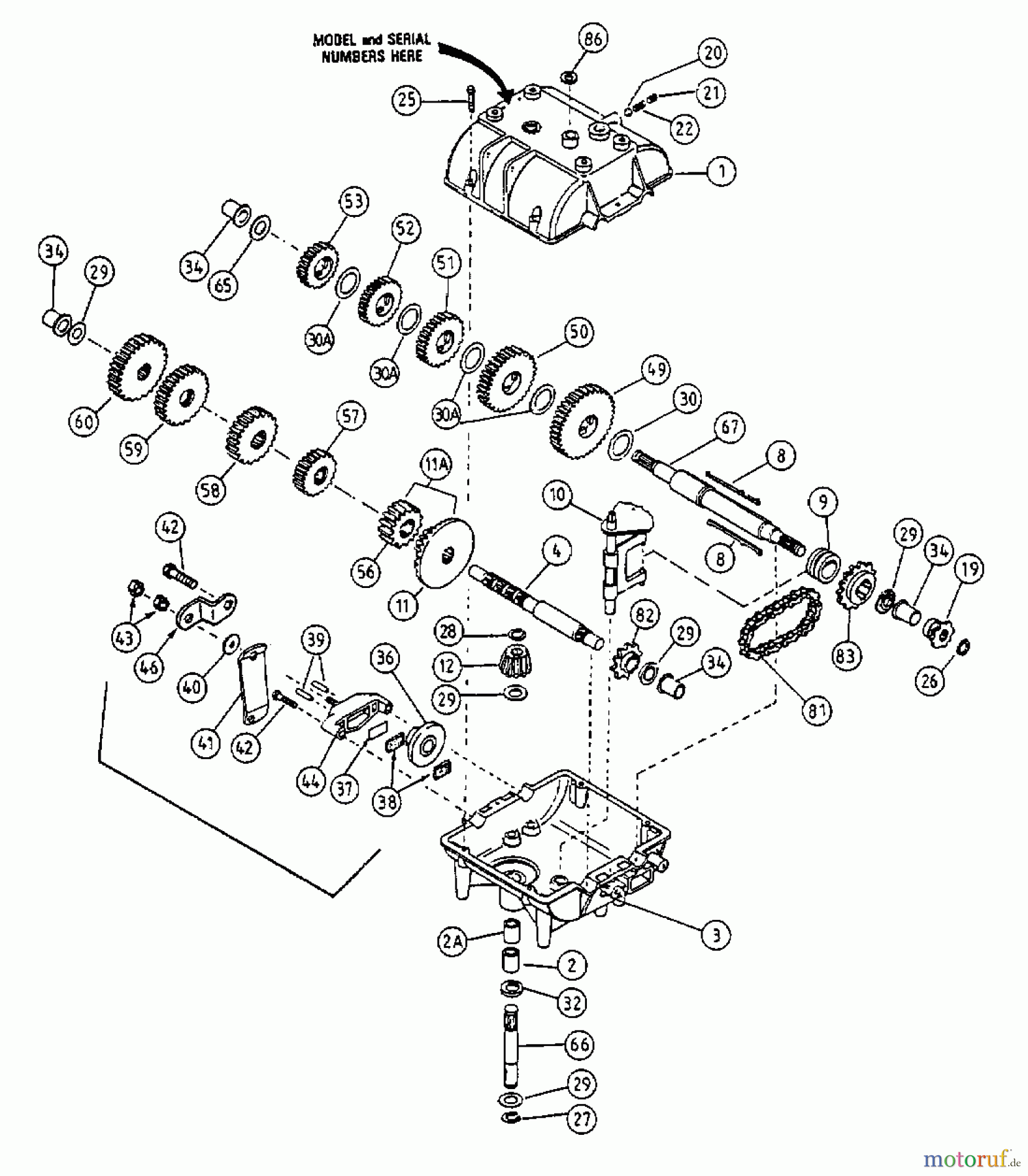  MTD Rasentraktoren F 125 13A-552-678  (1998) Getriebe Peerless