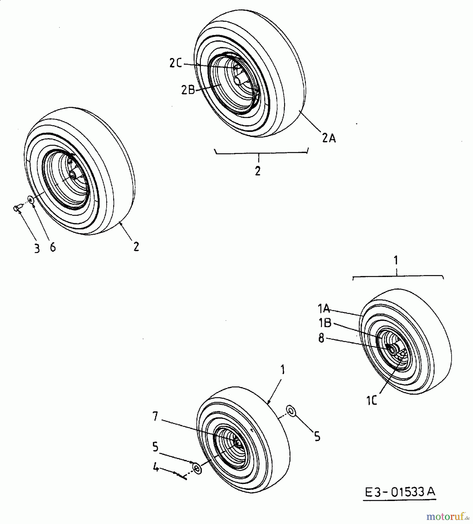  Raiffeisen Rasentraktoren RMH 6,5-60 13B6064-628  (2002) Räder