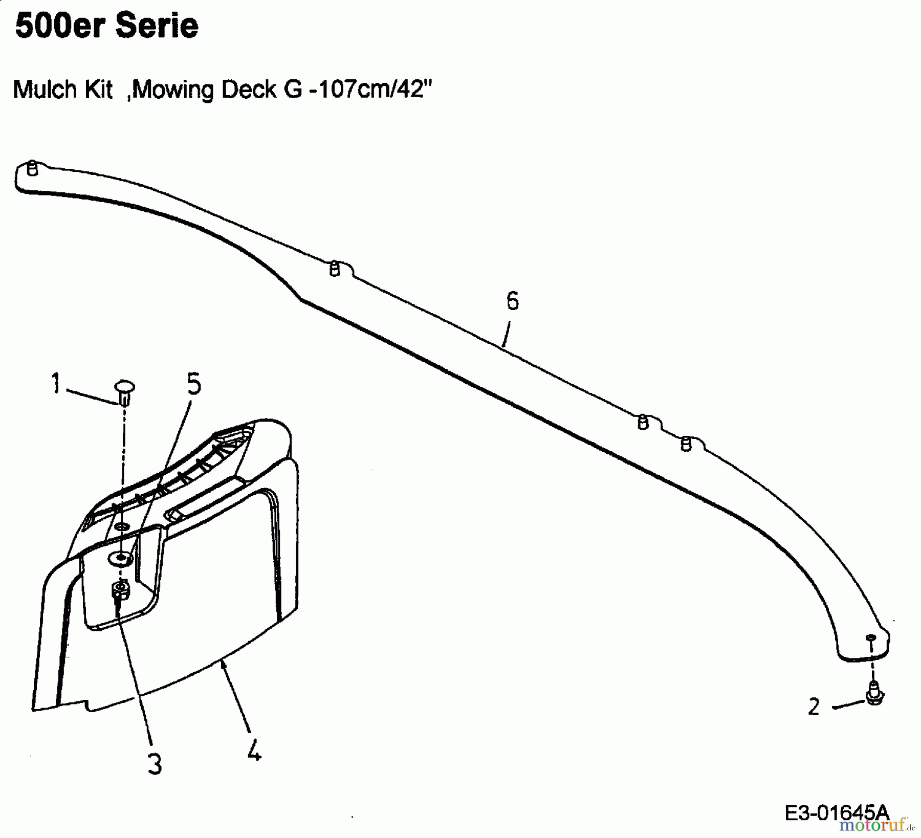  Gutbrod ältere Modelle Rasentraktoren GLX 107 SAL 13AE506G690  (2002) Mulch Kit 42