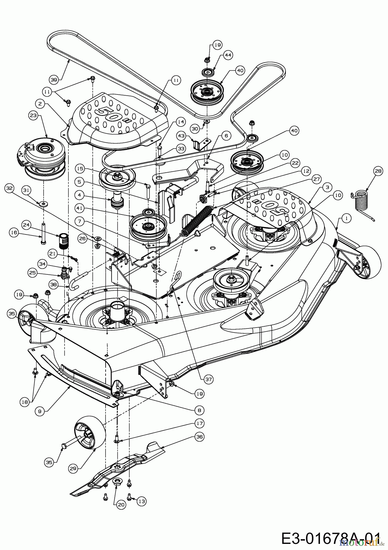 Troy-Bilt Zero Turn Mustang XP 50 17AFCACP011 (2013) Mähwerk P (50