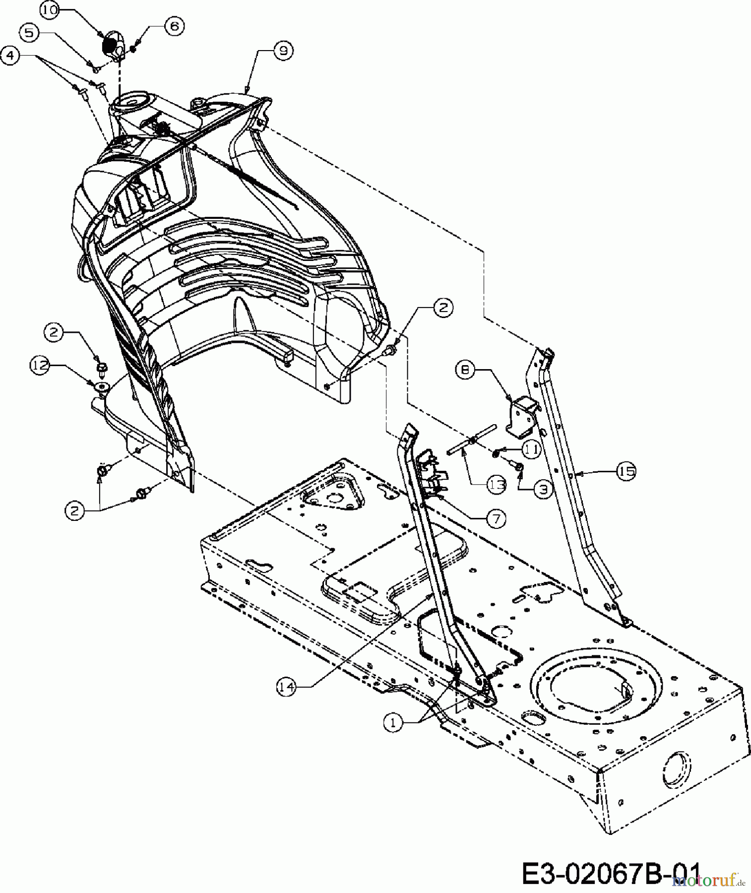  Gutbrod Rasentraktoren GLX 105 RA 13BW506N690  (2007) Armaturenbrett