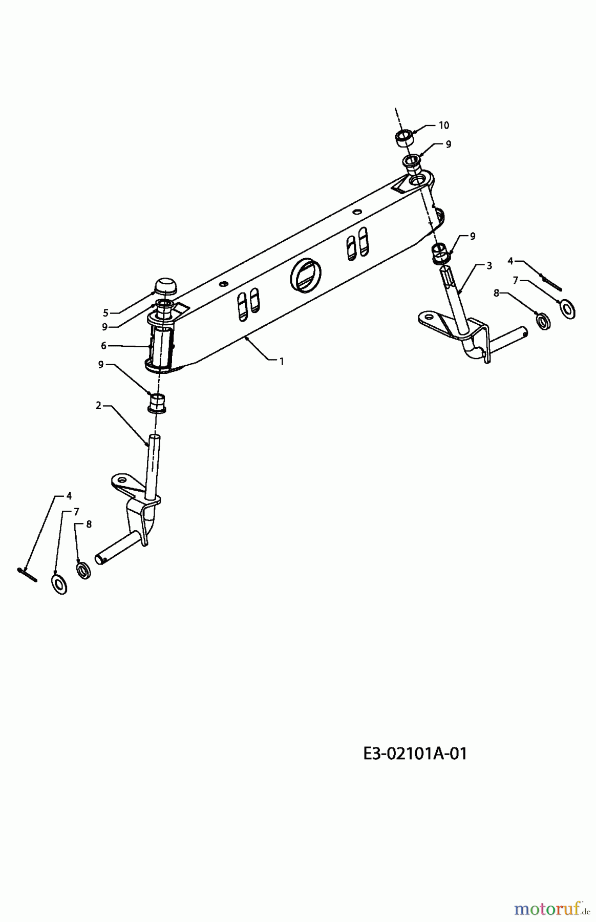  Bolens Rasentraktoren T 115/30 RD 13DH471C684  (2007) Vorderachse