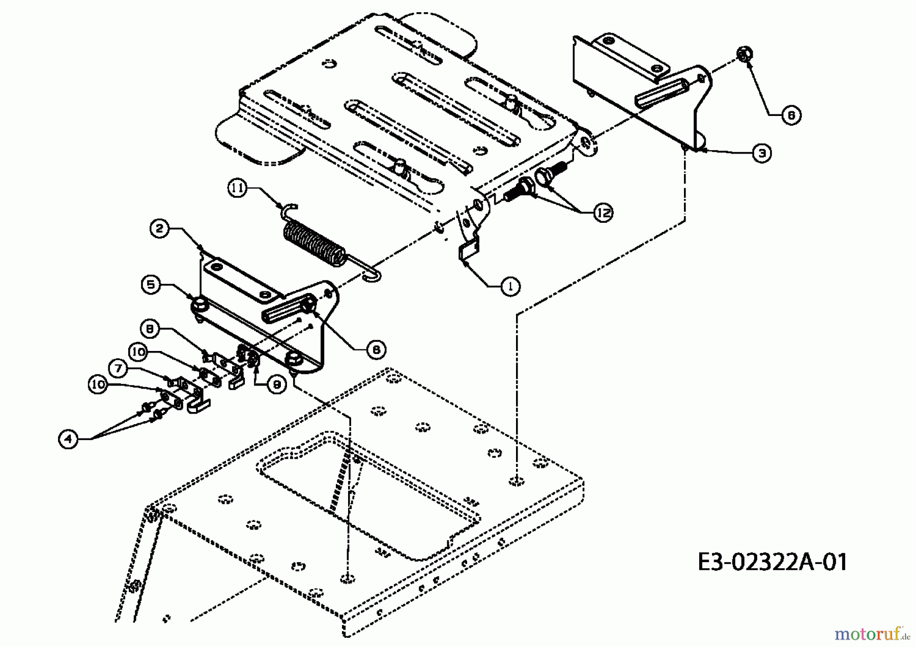  MTD Rasentraktoren RS 115/96 13B1662F600  (2004) Sitzträger