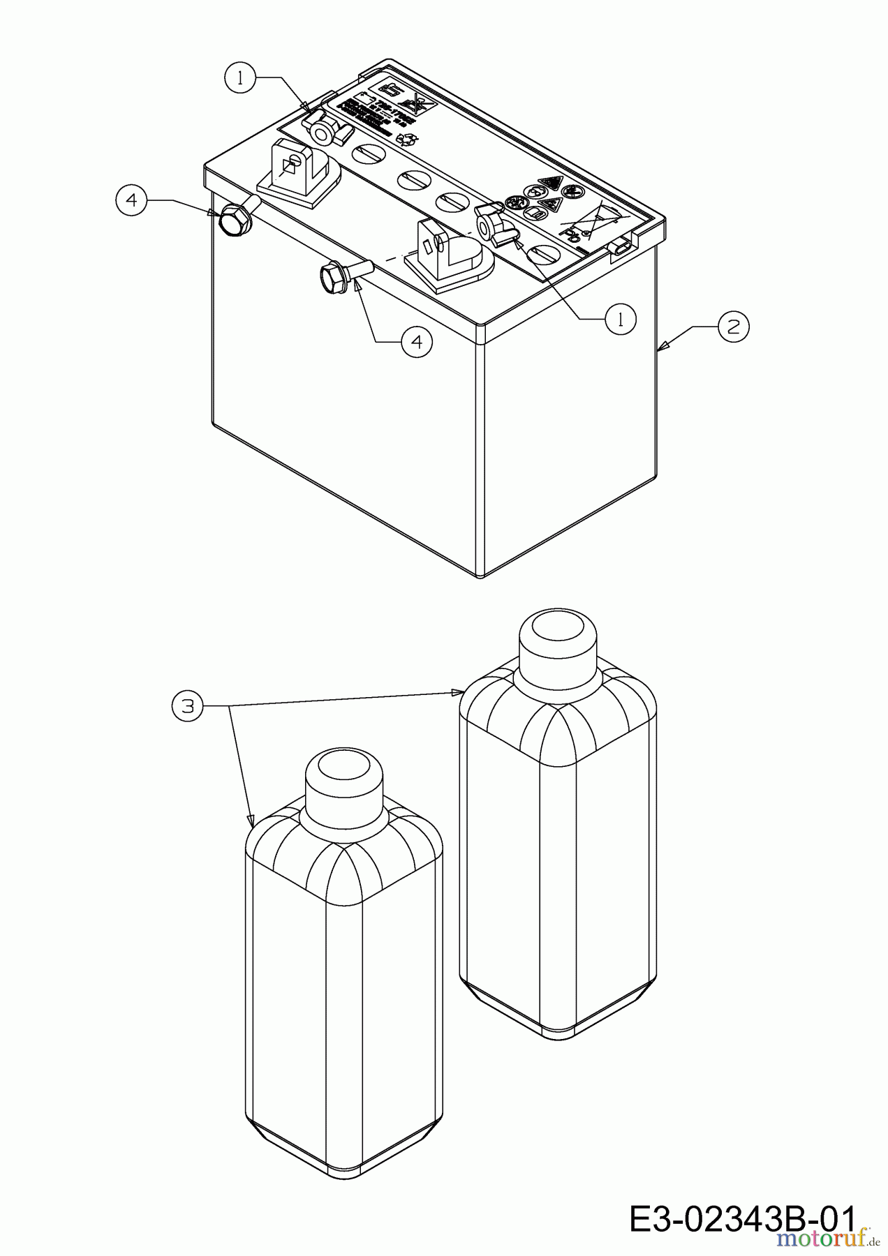  MTD Rasentraktoren 175.96 L 13CN761F686  (2012) Batterie