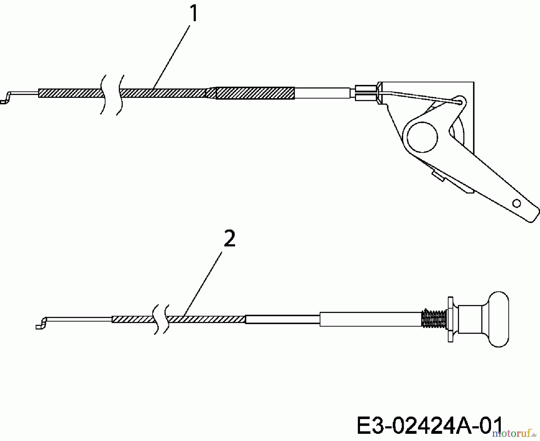  Gutbrod Rasentraktoren SLX 107 SH 13AO51GG690  (2009) Bowdenzüge