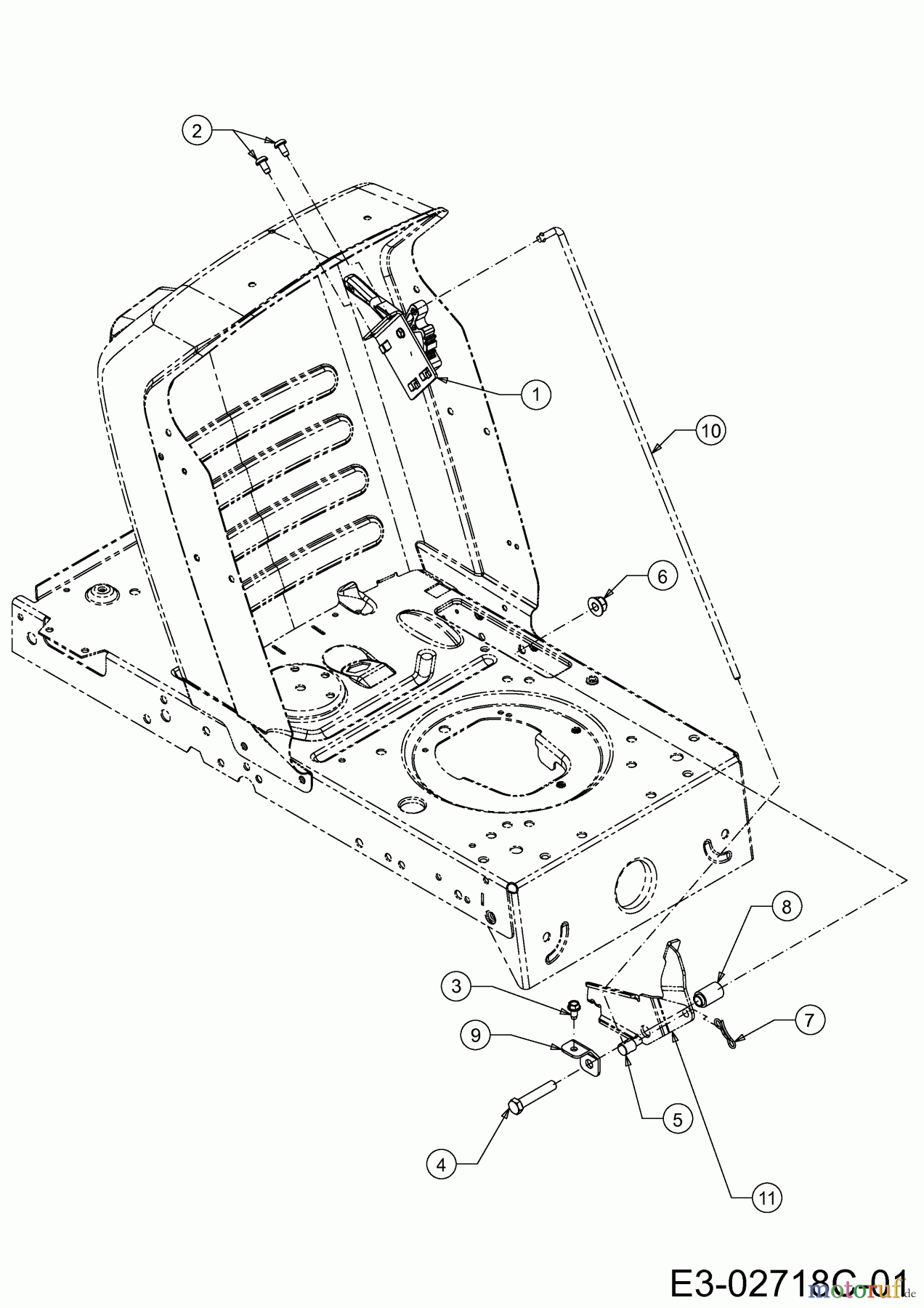  MTD ältere Modelle Rasentraktoren LF 130 13TH763F600  (2011) Geschwindigkeitsregelung