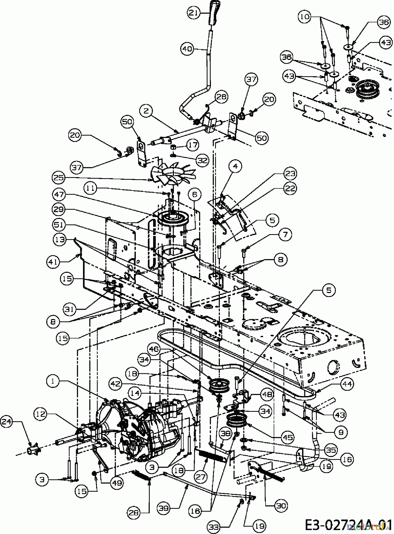  Efco Rasentraktoren Formula 108/15.5 H 13AM799G637  (2006) Fahrantrieb