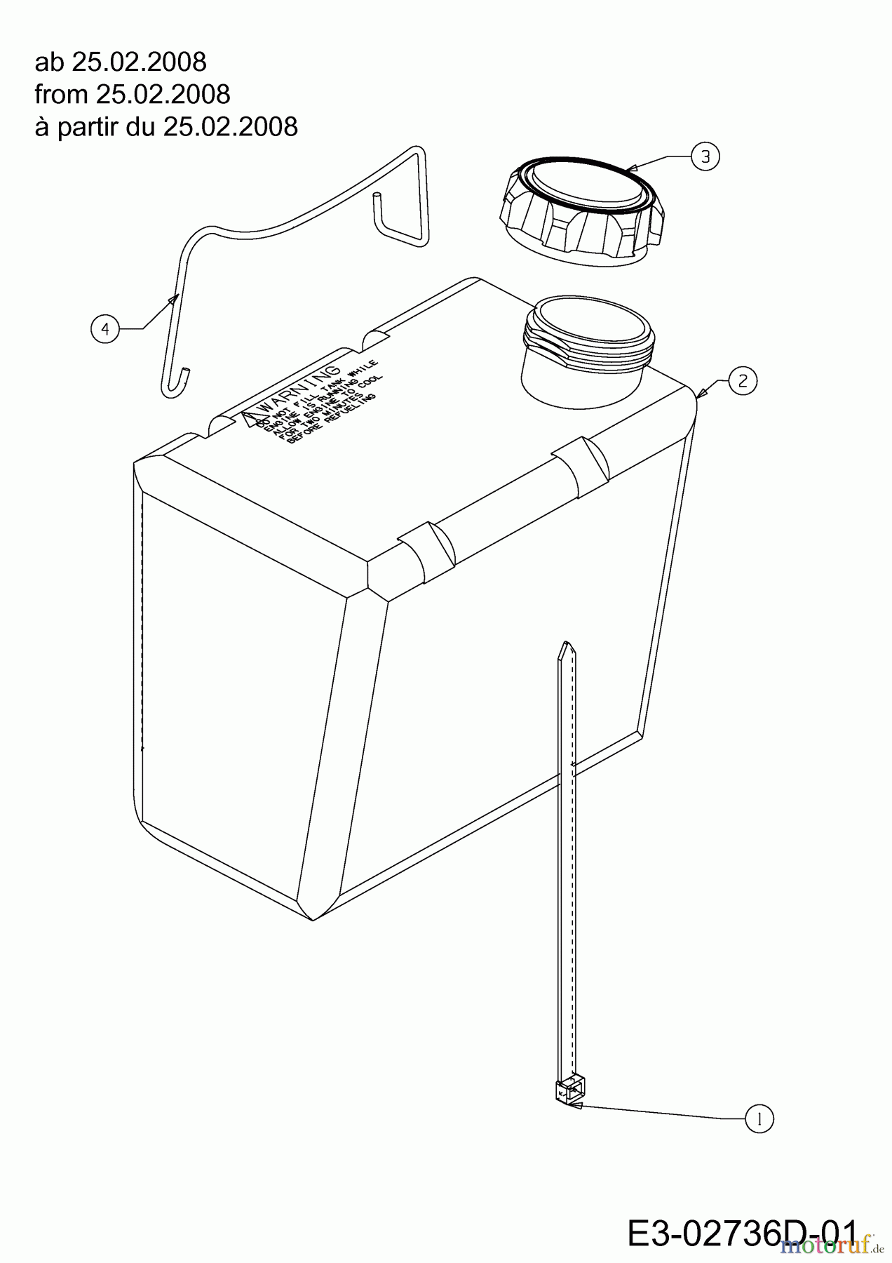  MTD ältere Modelle Rasentraktoren LF 155 13AM773F600  (2009) Tank