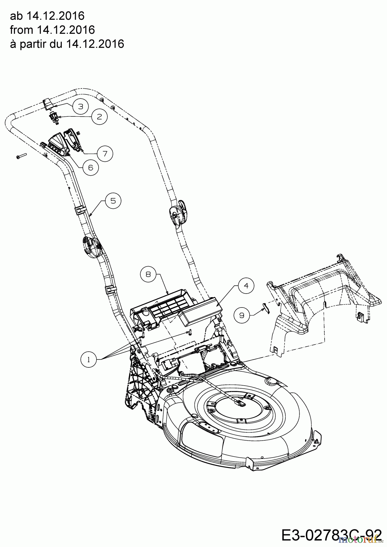  MTD Motormäher mit Antrieb 53 SPOSE 12AEPCS7678  (2018) Batterie, Kabelbaum ab 14.12.2016