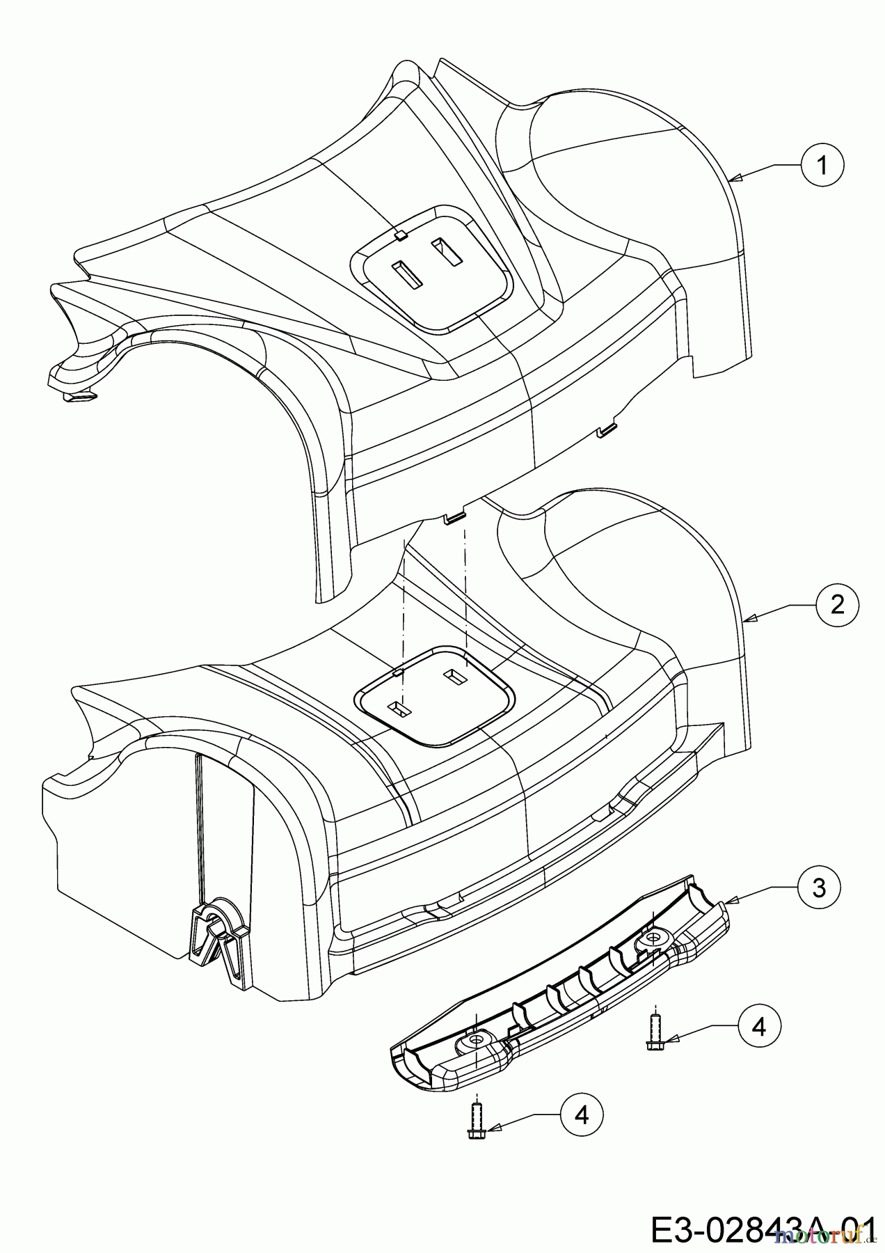  Cub Cadet Motormäher mit Antrieb CC 46 SPH HW 12AQTVAQ603  (2014) Abdeckung Vorderachse