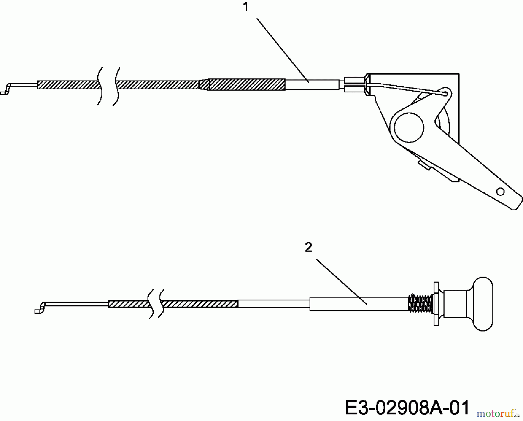  Gutbrod Rasentraktoren DLX 107 SALK 13AI606G690  (2006) Bowdenzüge