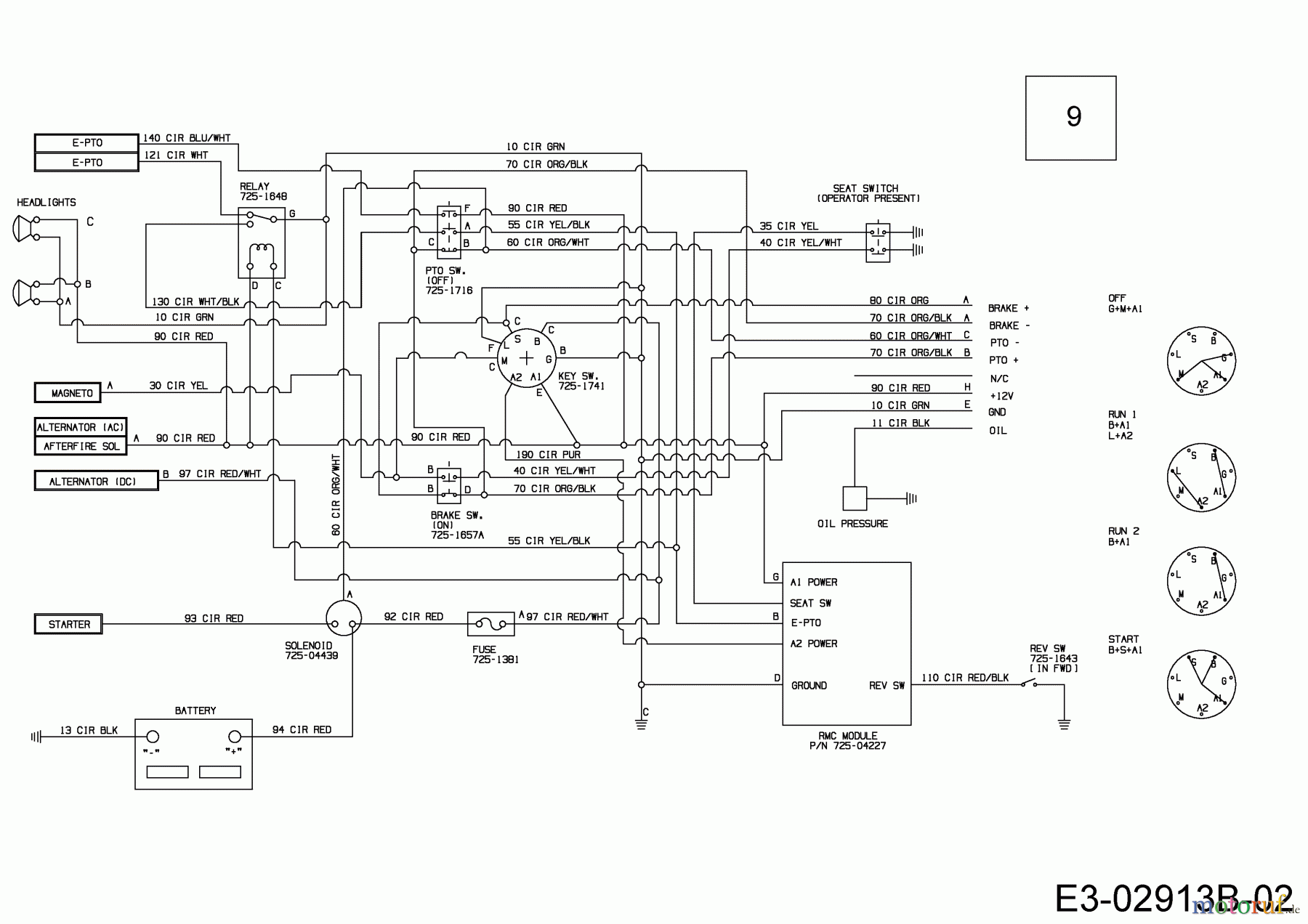  Gutbrod Rasentraktoren DLX 127 SAL 13AP606P690  (2007) Schaltplan
