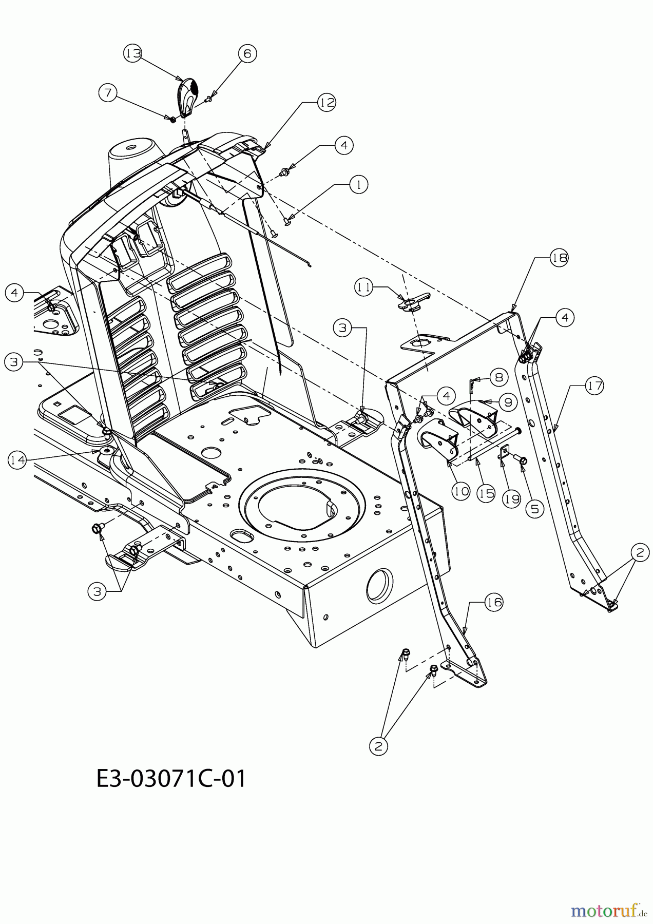  Massey Ferguson Rasentraktoren MF 41-25 RD 13CI51CN495  (2009) Armaturenbrett