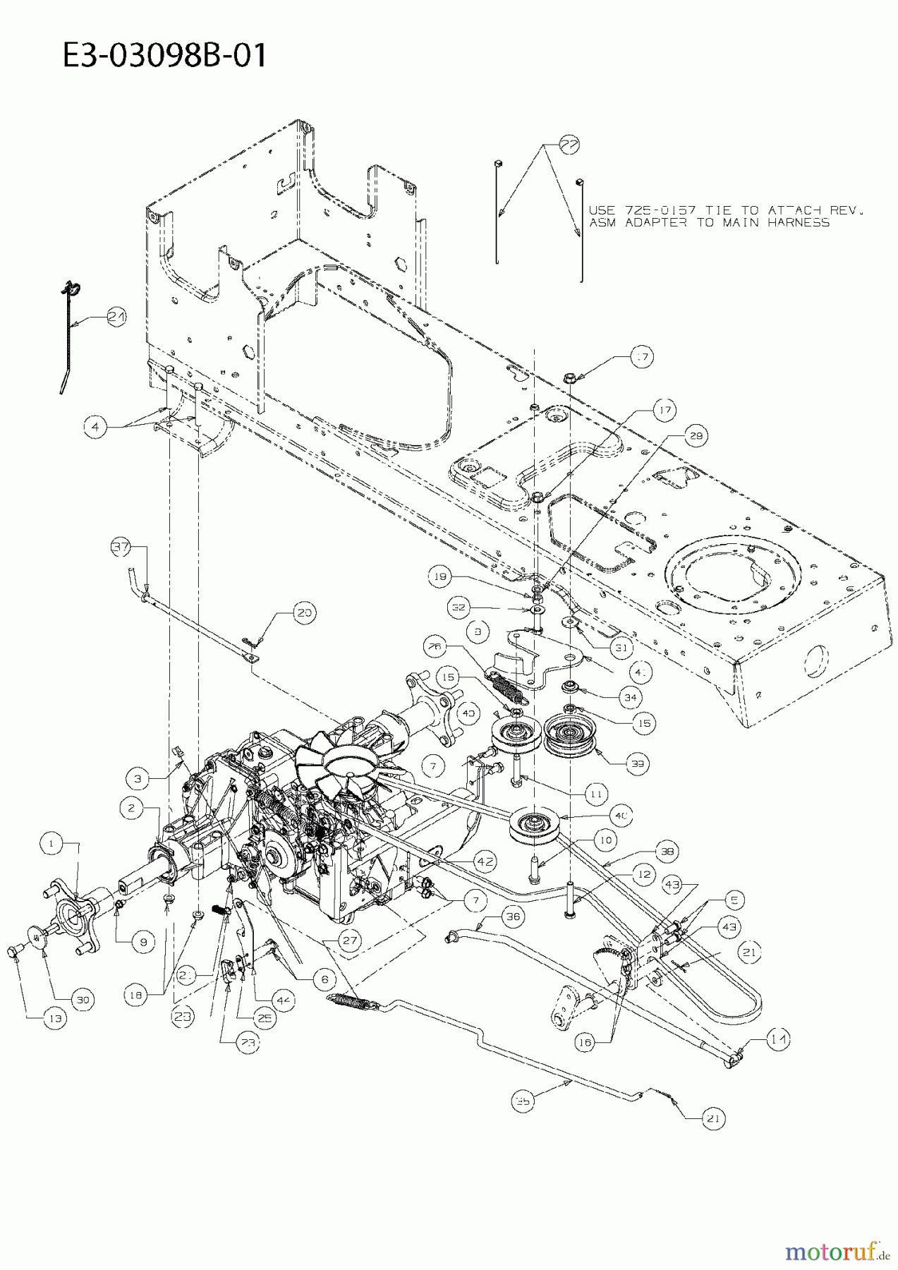  Cub Cadet Gartentraktoren GT 1223 14AP13CP603  (2006) Fahrantrieb