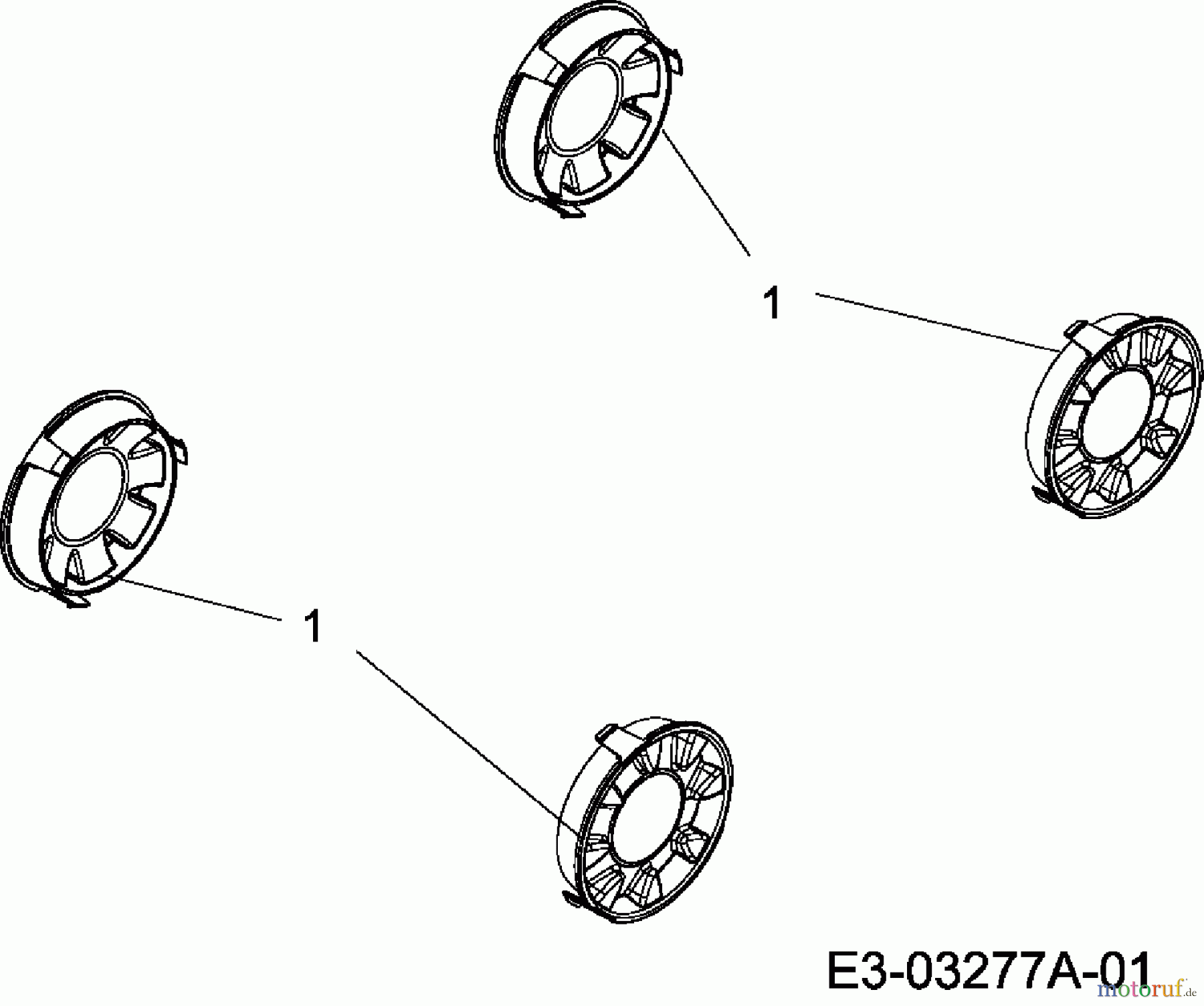 Raiffeisen Elektromäher RE 40 18C-N4S-628  (2008) Radkappen
