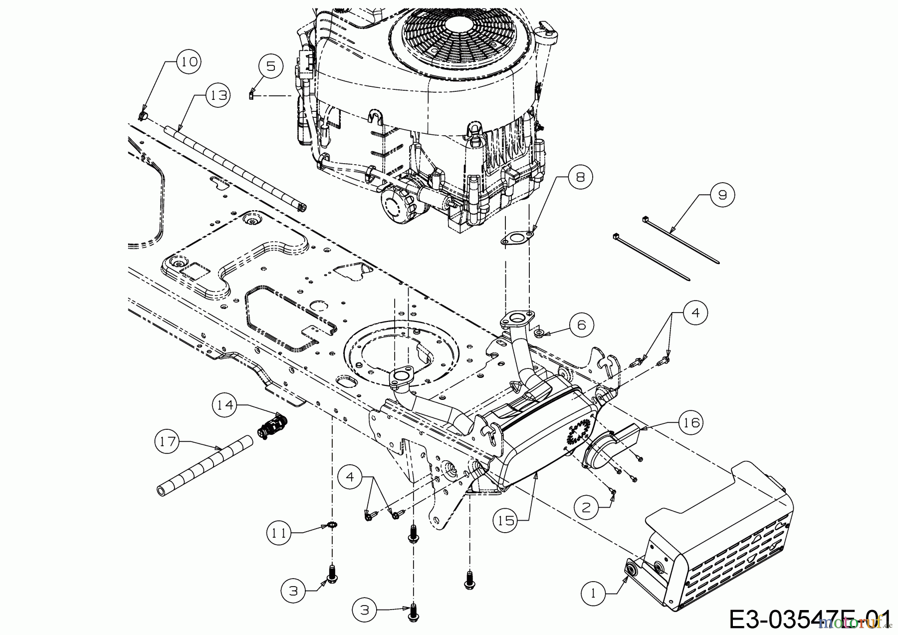  MTD Rasentraktoren 22/46 13AT77KT308  (2017) Motorzubehör