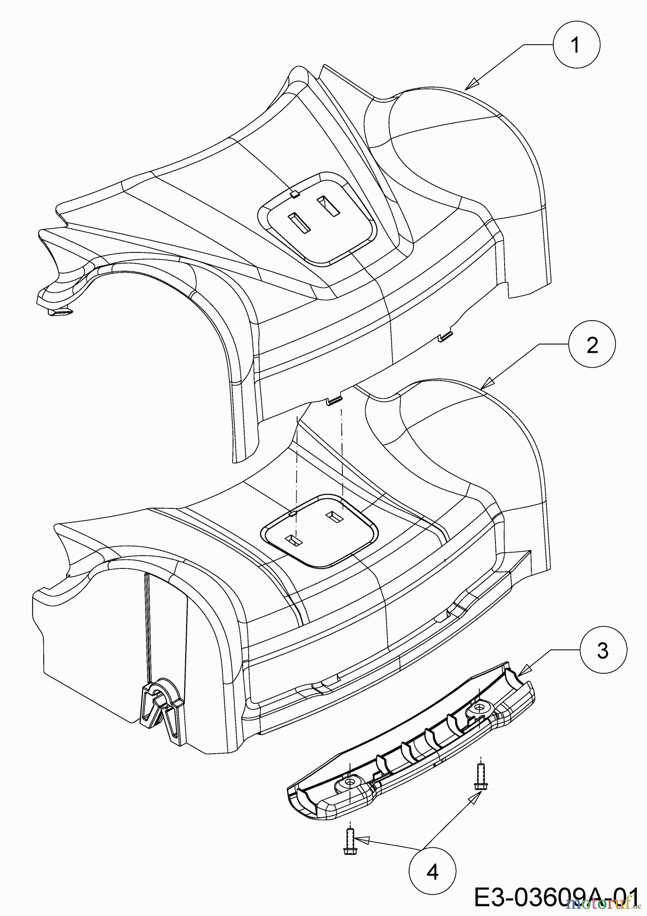  WOLF-Garten Expert Motormäher Expert 420 11A-LUSC650  (2015) Abdeckung Vorderachse