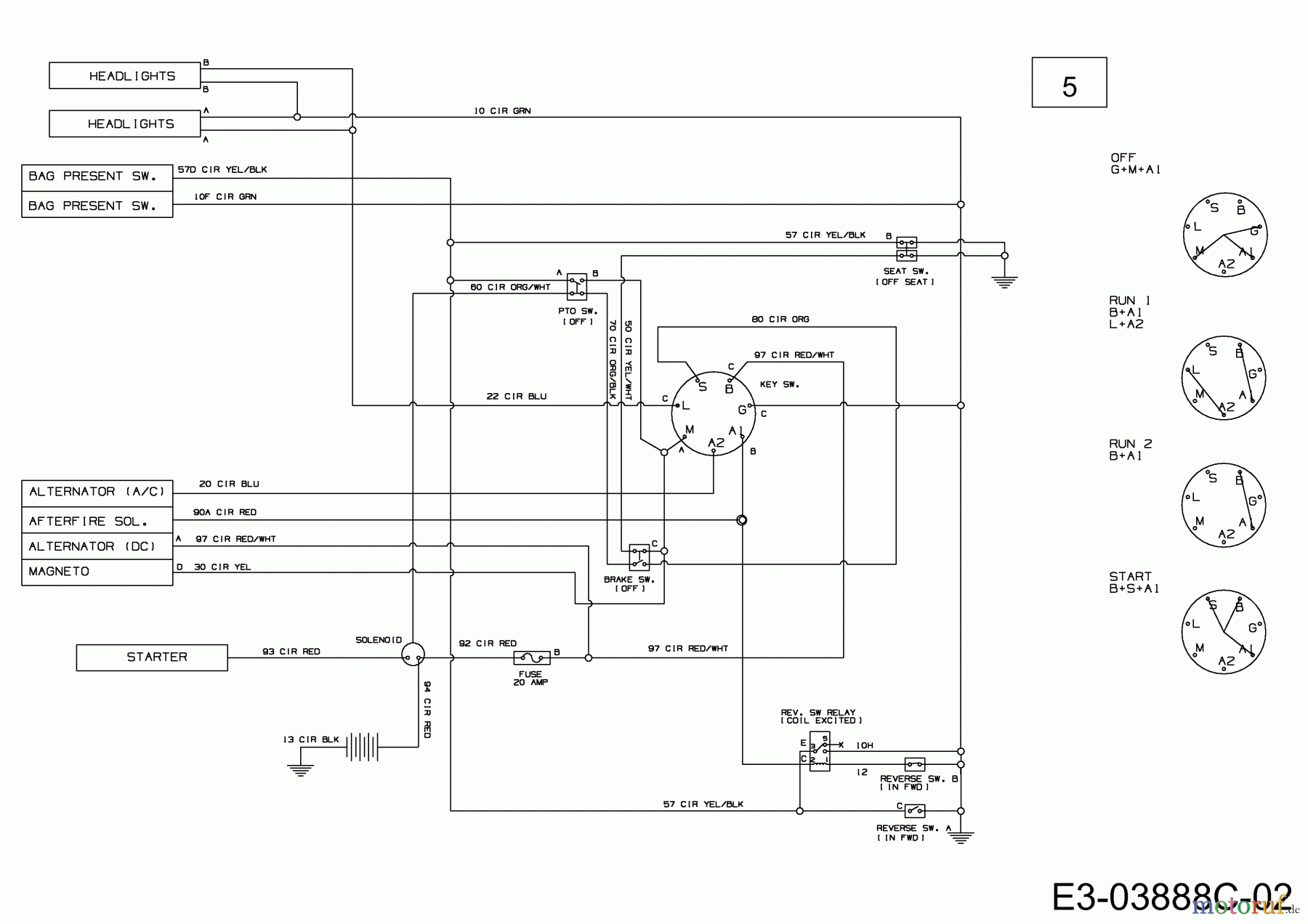  MTD Rasentraktoren LC 125 13AH773C600  (2009) Schaltplan