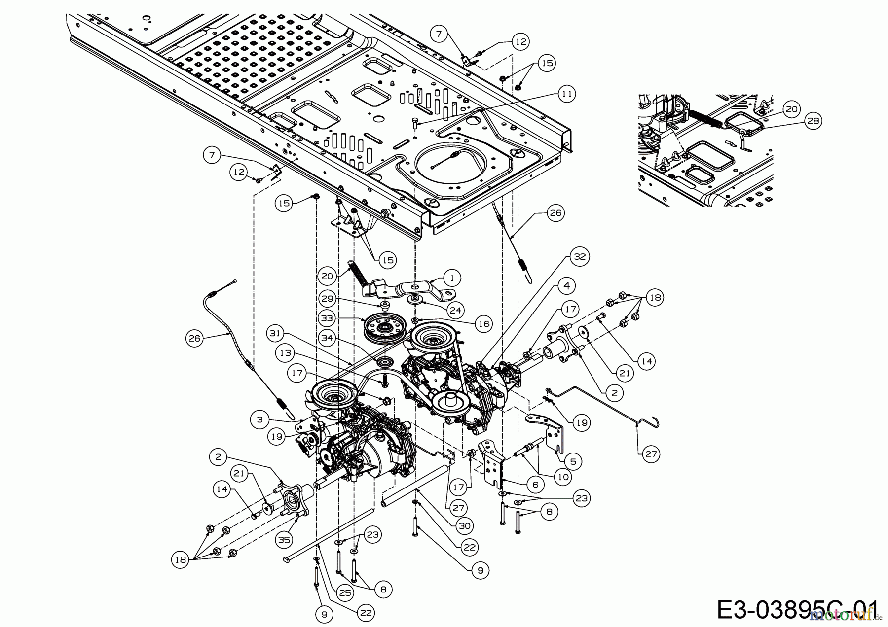  Cub Cadet Zero Turn XZ 1-50 17BICACQ603  (2017) Fahrantrieb