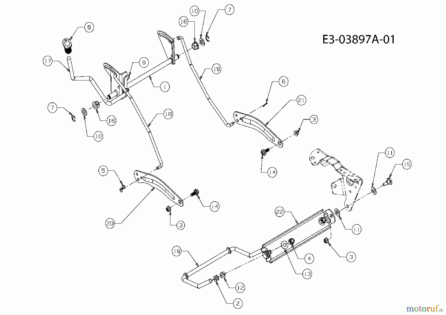  MTD ältere Modelle Rasentraktoren LA 125 13RH773A600  (2010) Mähwerksaushebung