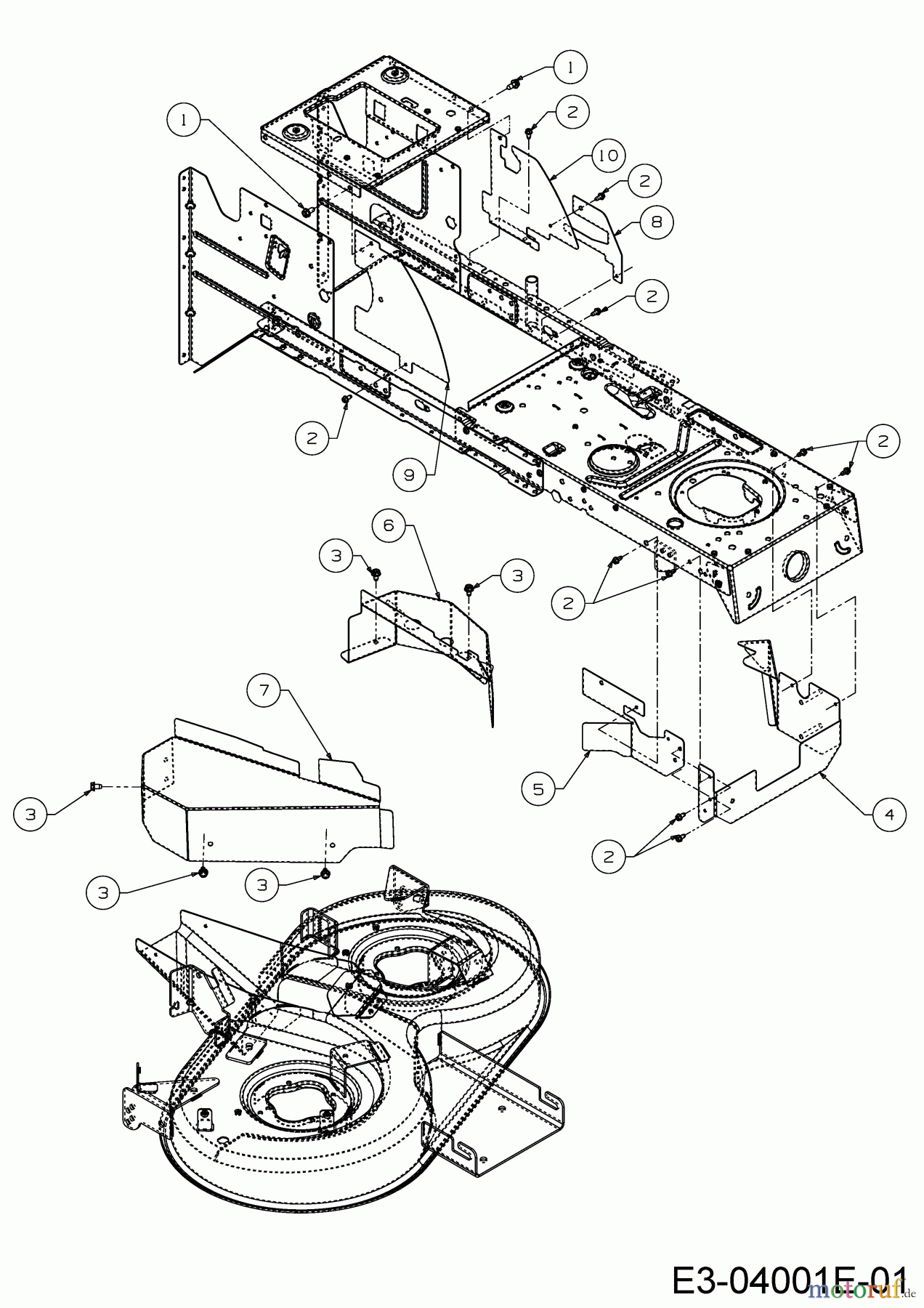  Helington Rasentraktoren H 92 T 13I276KE686  (2018) Keilriemenschutz Mähwerk E (36