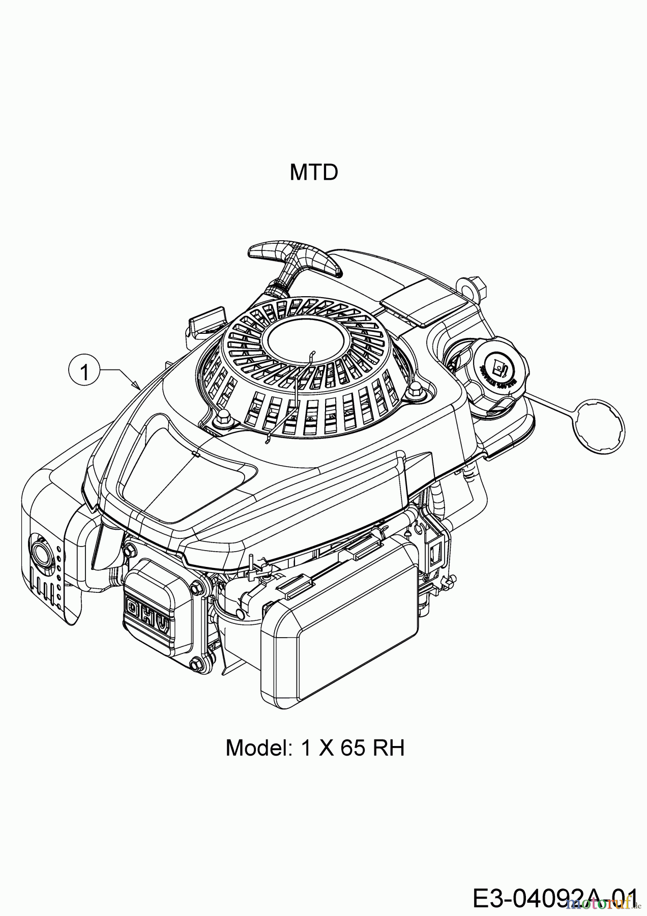  MTD Motormäher mit Antrieb Smart 53 SPO 12A-PCJ6600  (2014) Motor MTD