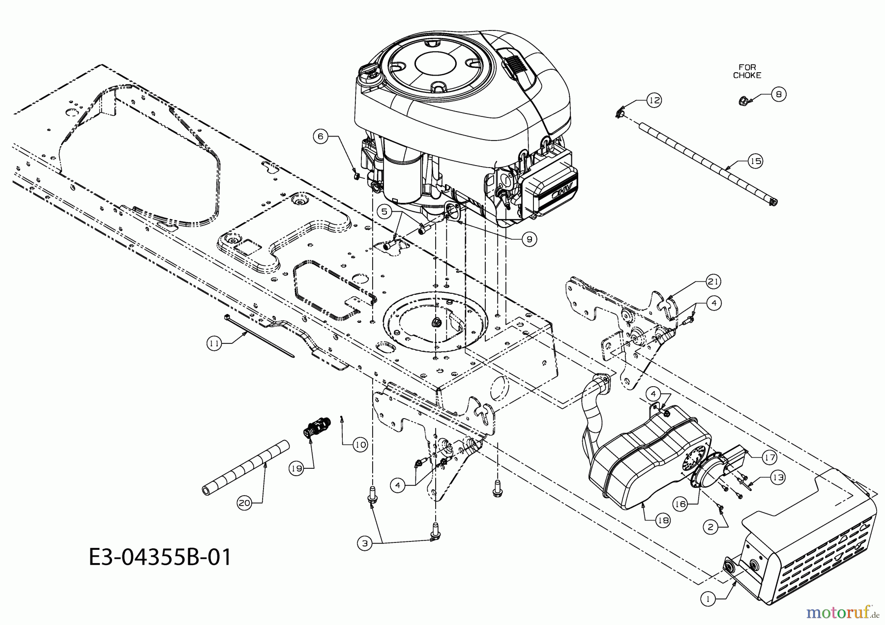  Bolens ältere Modelle Rasentraktoren BL 185/105 H 13AO495N684  (2009) Motorzubehör