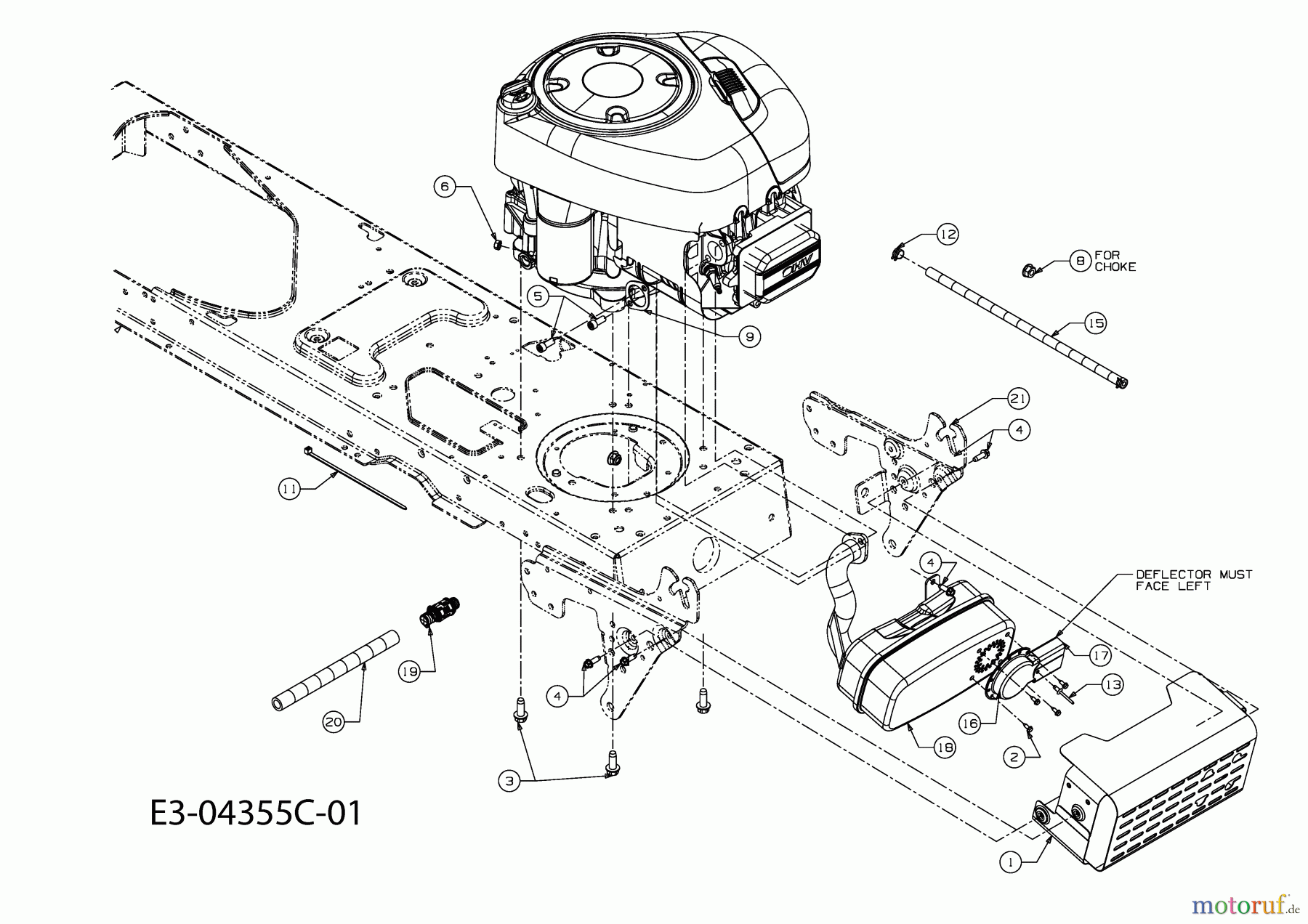  Oleo-Mac Rasentraktoren Krosser Plus 105/17,5 H 13AN49KN636  (2010) Motorzubehör