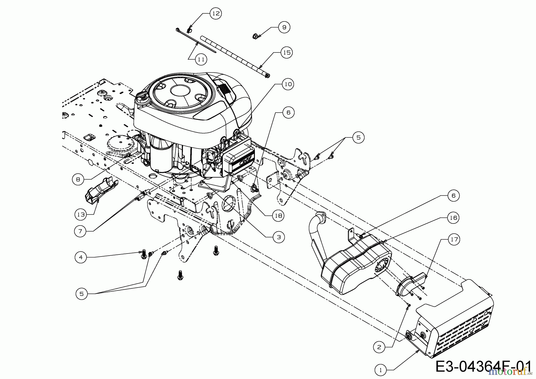  MTD Rasentraktoren DL 92 BH 13HH71KE677  (2015) Motorzubehör