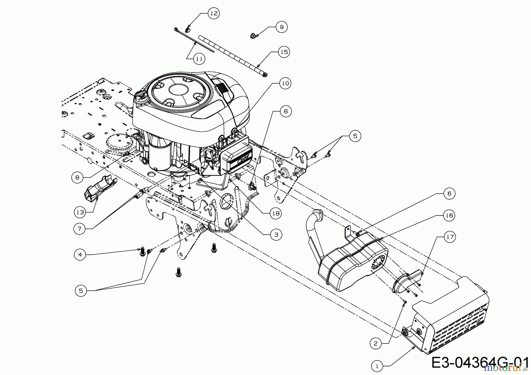  MTD Rasentraktoren Smart RF 125 13HH76KF600  (2017) Motorzubehör