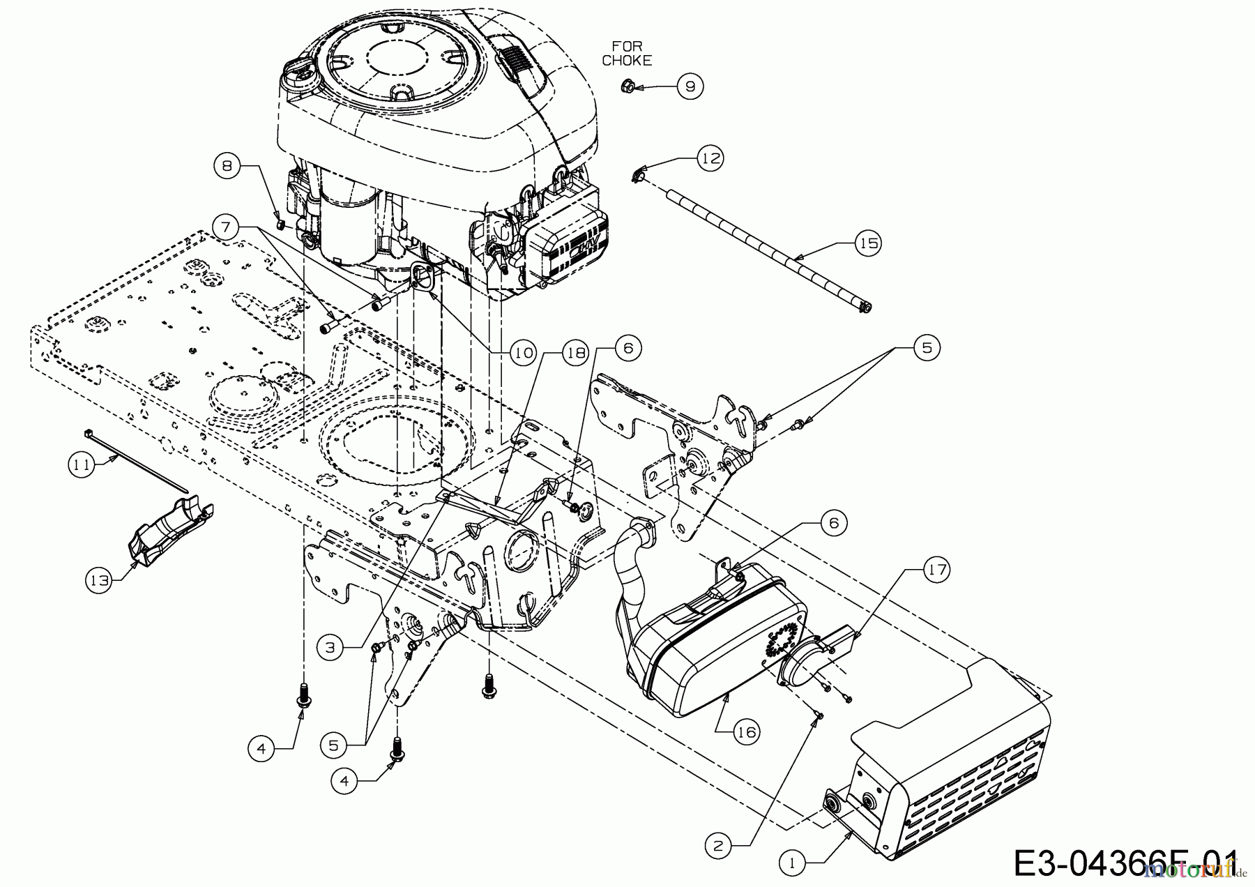  MTD Rasentraktoren LTEX 96 T 13GM76KF682   (2015) Motorzubehör