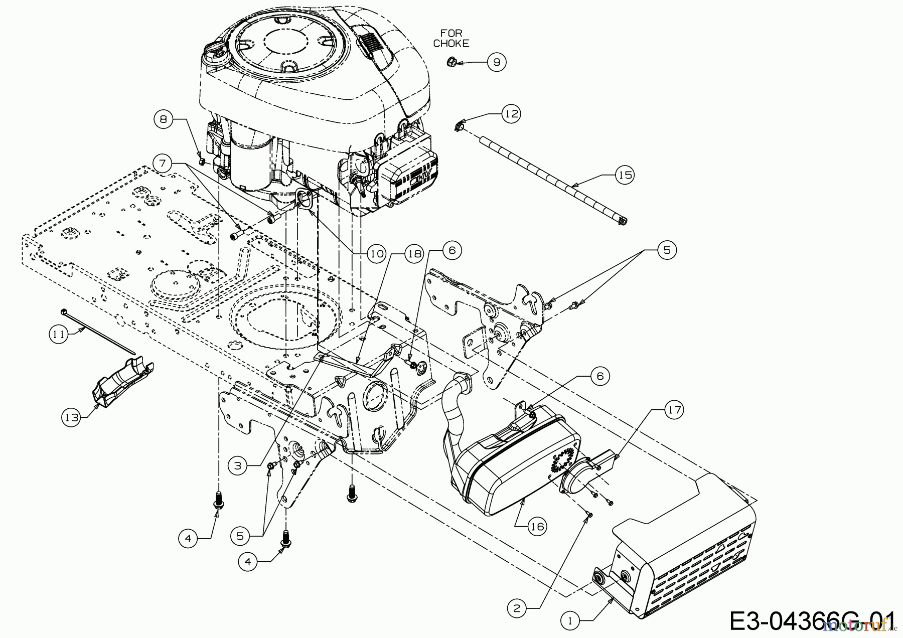  MTD Rasentraktoren Smart RN 145 13HM76KN600  (2017) Motorzubehör