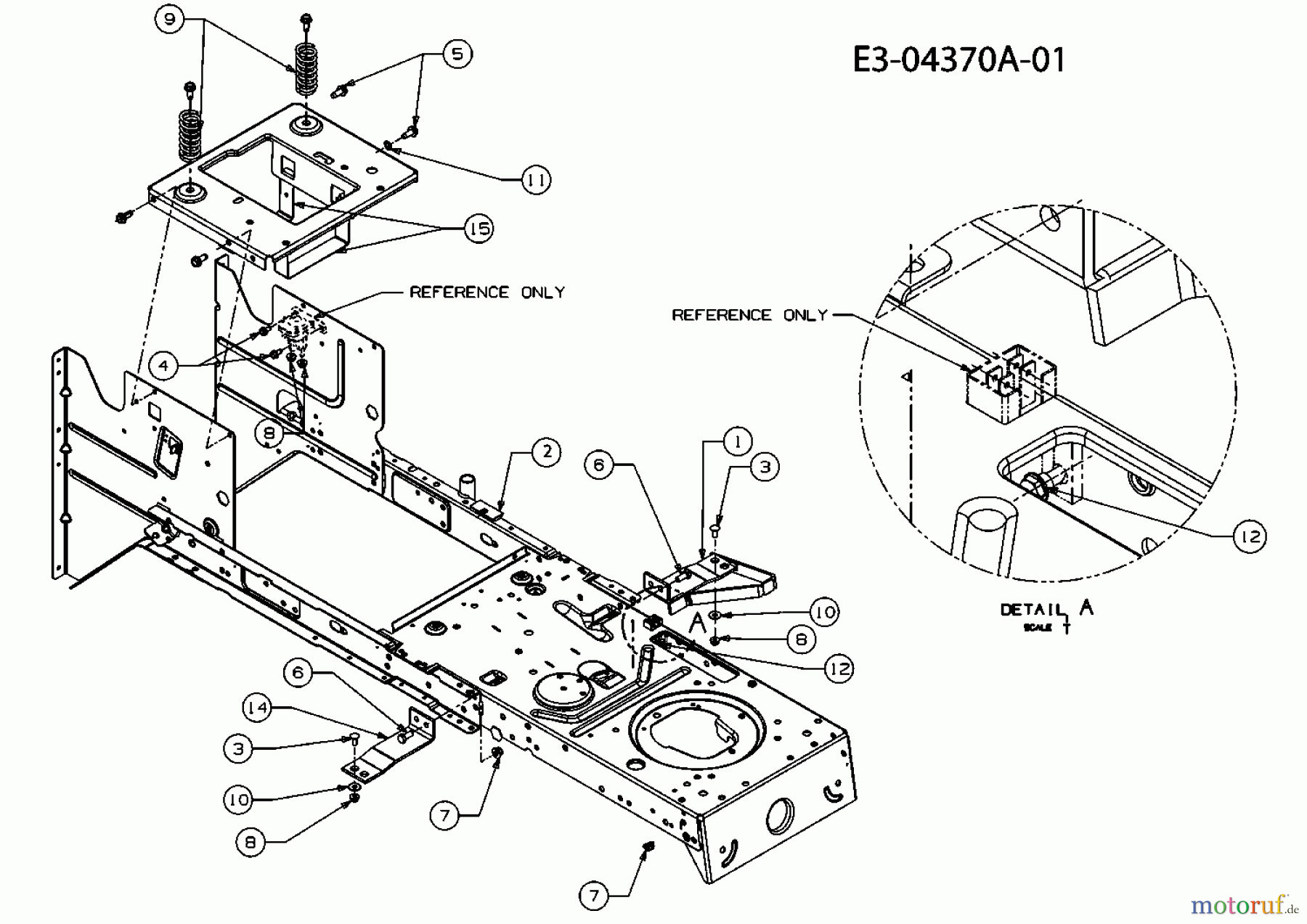  Efco Rasentraktoren Kommand 92/15,5 AM 13AM78KE637  (2009) Rahmen