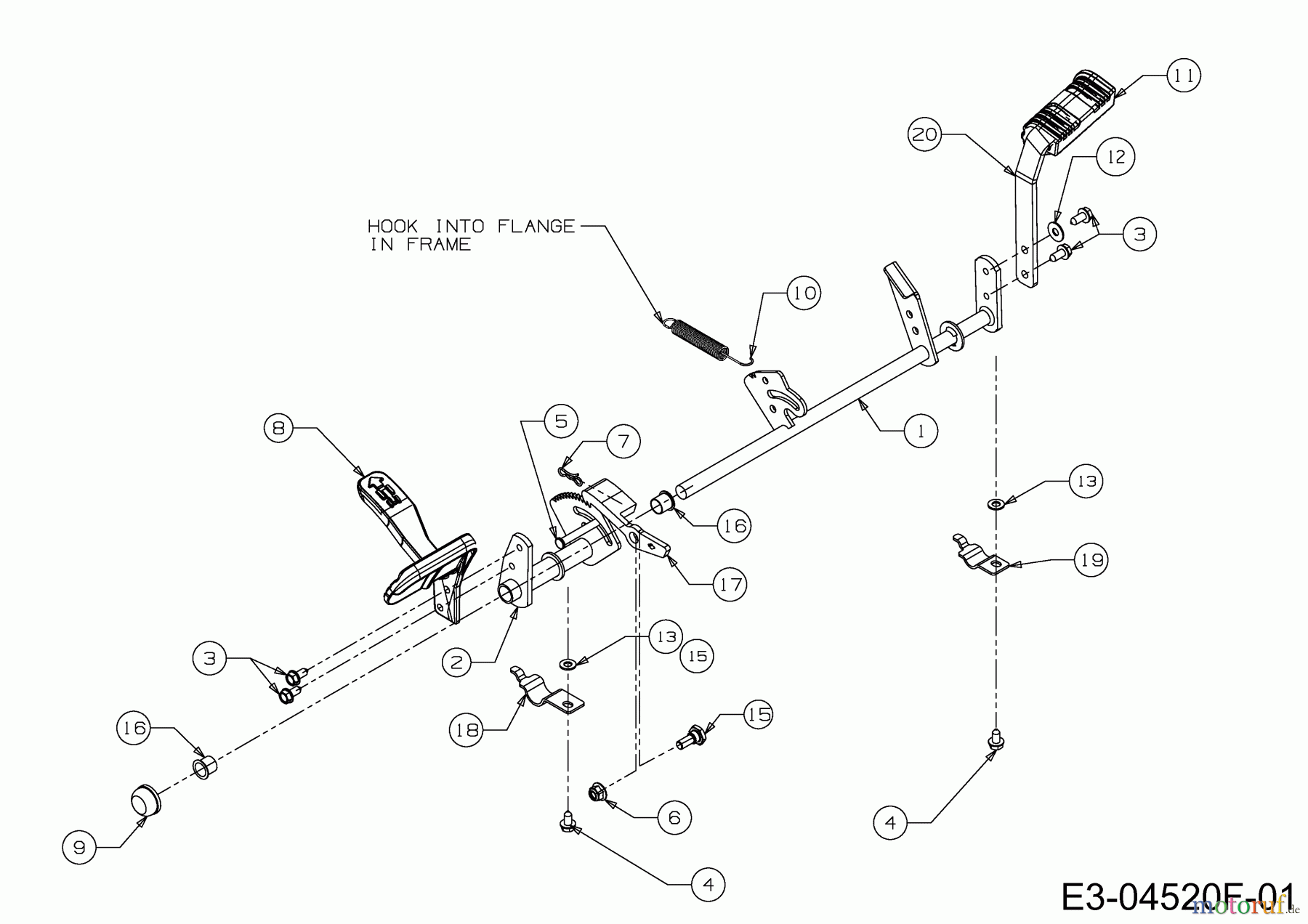  Massey Ferguson Rasentraktoren MF 36-18 RD 13HD91GE695  (2014) Pedale