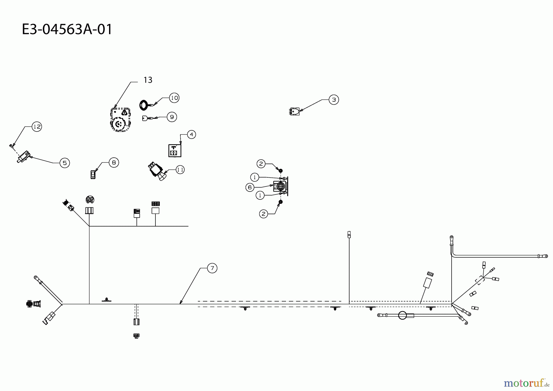  Yard-Man ältere Modelle Rasentraktoren AP 9220 K 13AF90YP643  (2009) Elektroteile