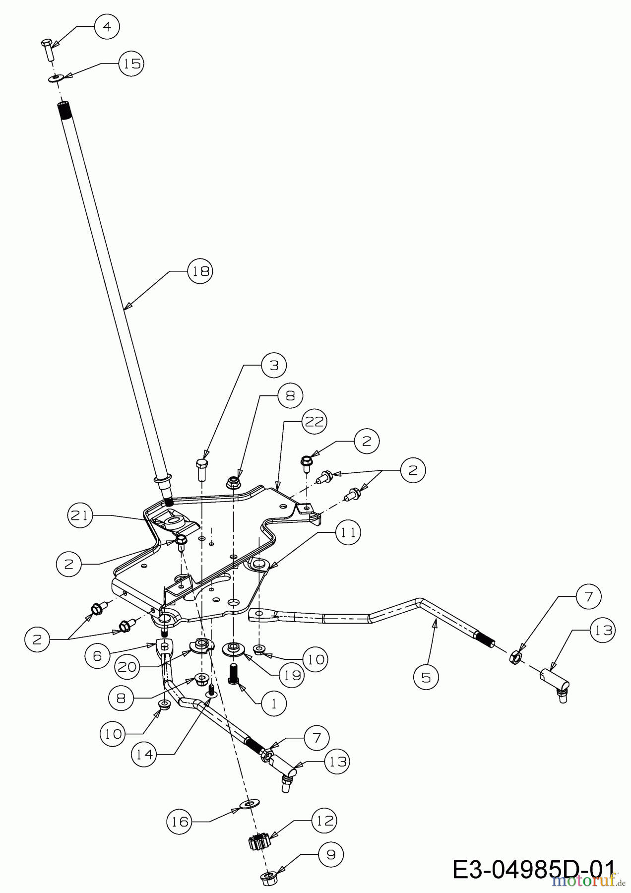  Gartenland Rasentraktoren GL 17.5/105 H 13HN99GN640  (2015) Lenkung