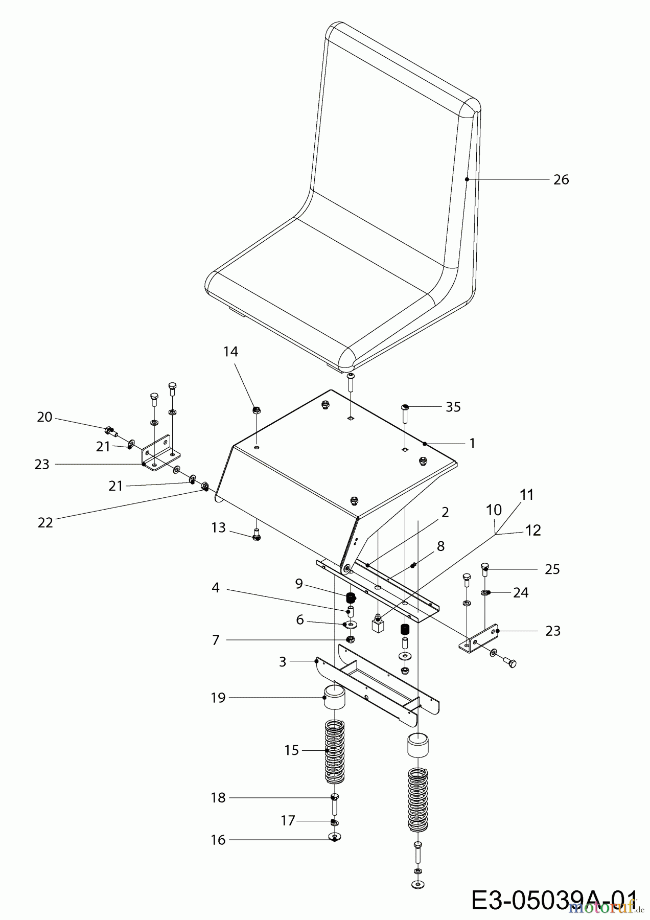  Cub Cadet Kompakttraktoren CC 3250 RDH 4 WD 54A1G8RU603  (2010) Sitz Standard