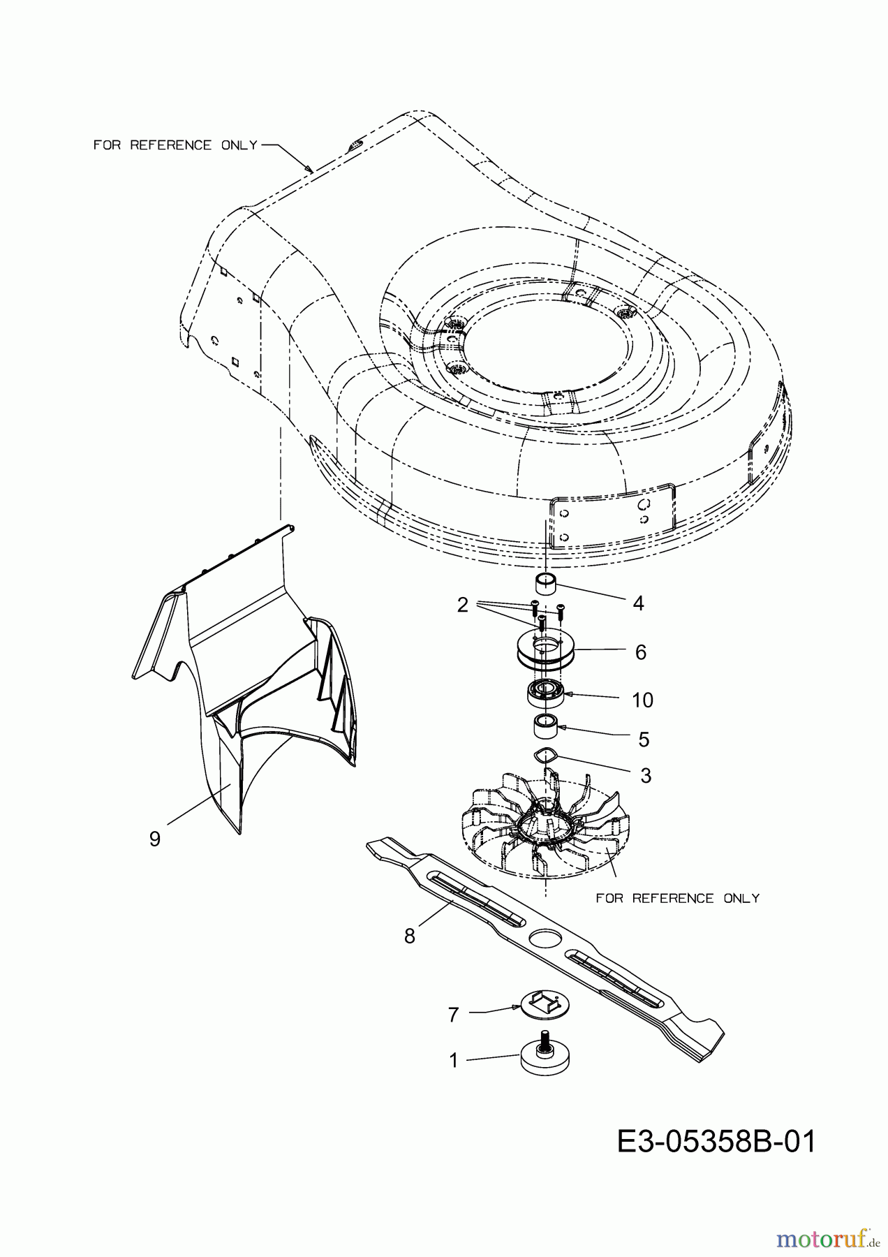  Lux Tools Elektromäher mit Antrieb E 1800-48 HMA 18AR11K-694  (2011) Messer