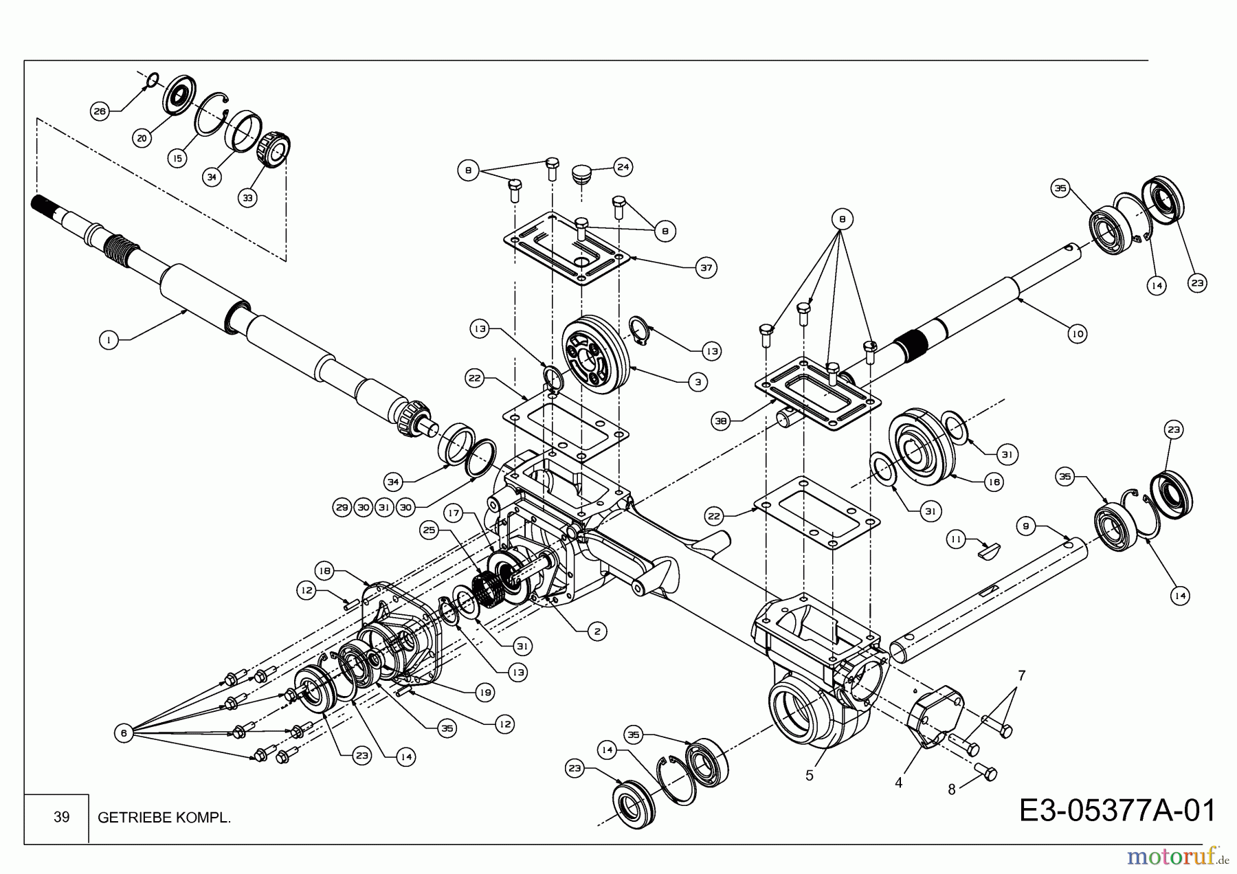  MTD Motorhacken T/405 M 21AA46M3678  (2015) Getriebe