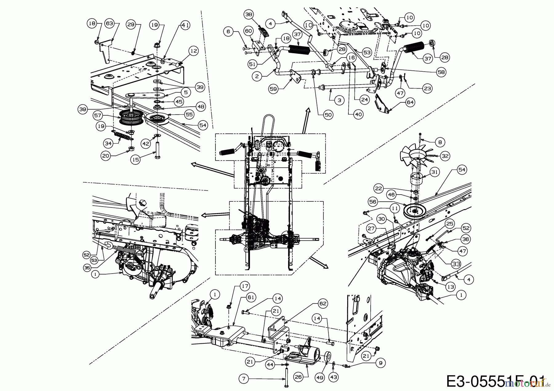  MTD Rasentraktoren DL 92 H 13H2715E677  (2017) Fahrantrieb