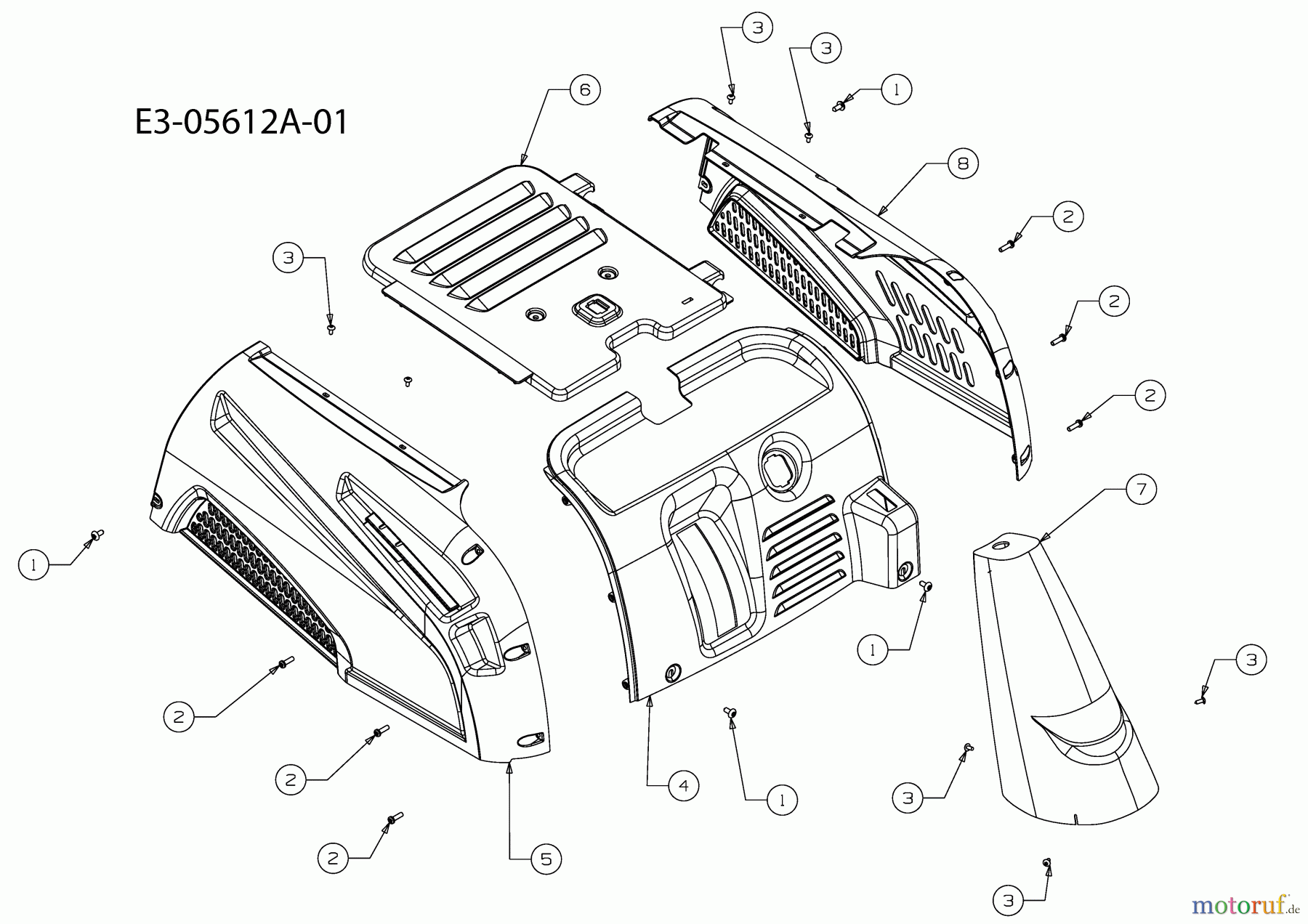  MTD ältere Modelle Rasentraktoren Minirider 60 13C3054-600  (2010) Verkleidung