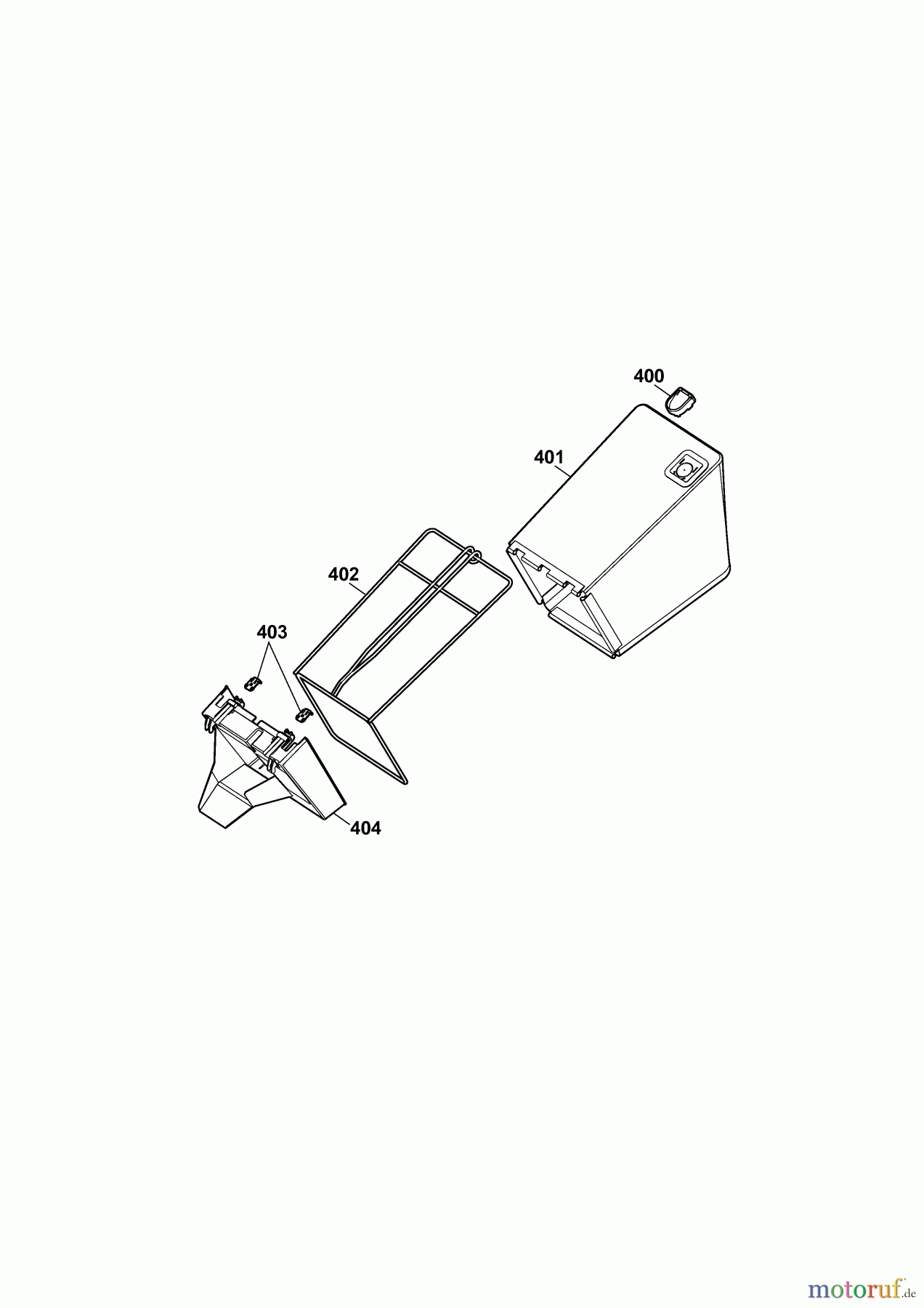  Wolf-Garten Motormäher mit Antrieb Power Edition 40 BA 4058000 Serie E  (2010) Grasfangsack