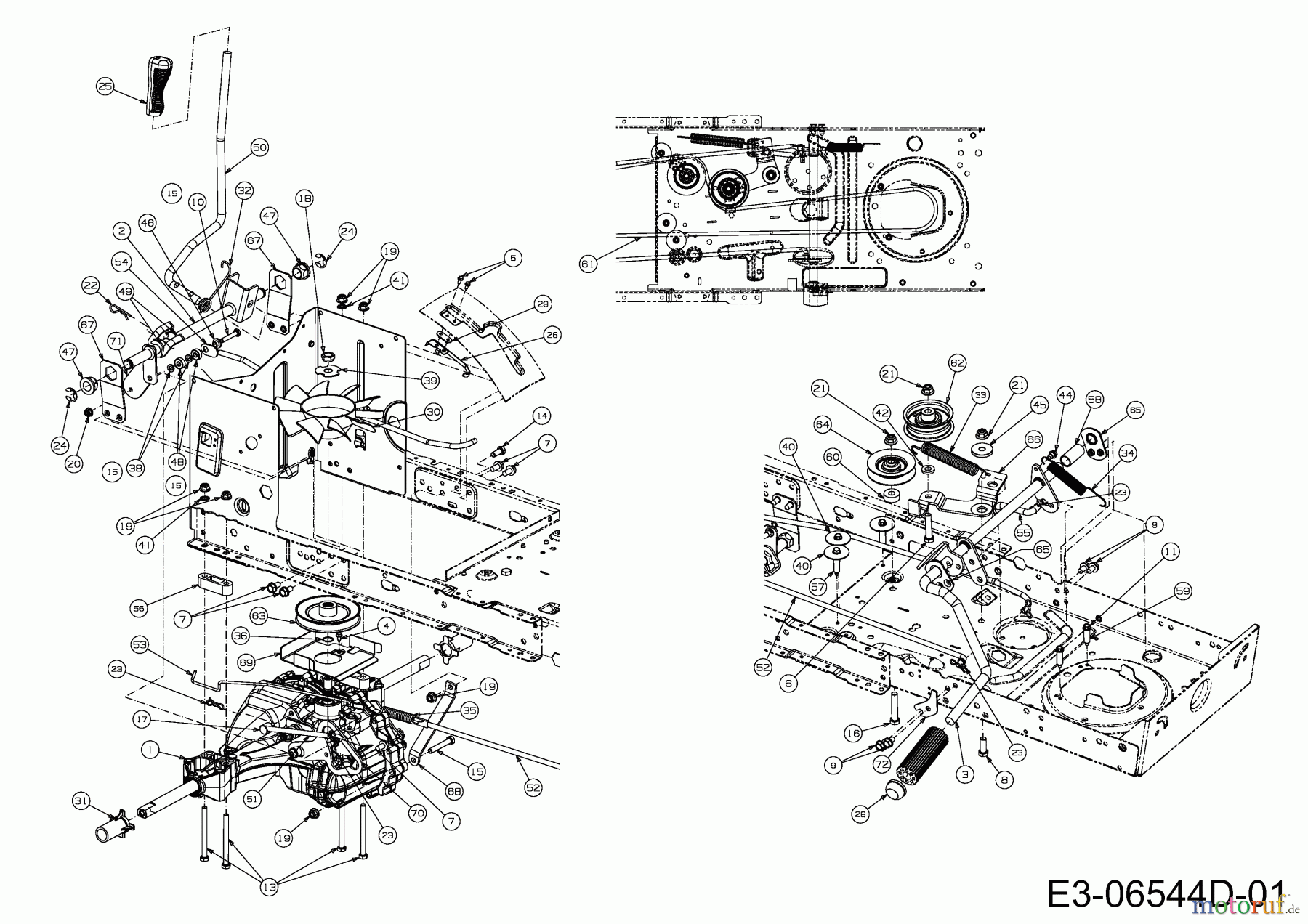  MTD Rasentraktoren Smart RF 145 H 13CM795F600  (2014) Fahrantrieb