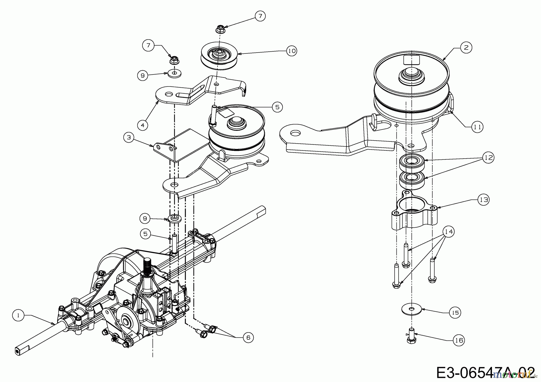  Cmi Rasentraktoren 96-125 13HH761F620  (2014) Getriebe, Variator