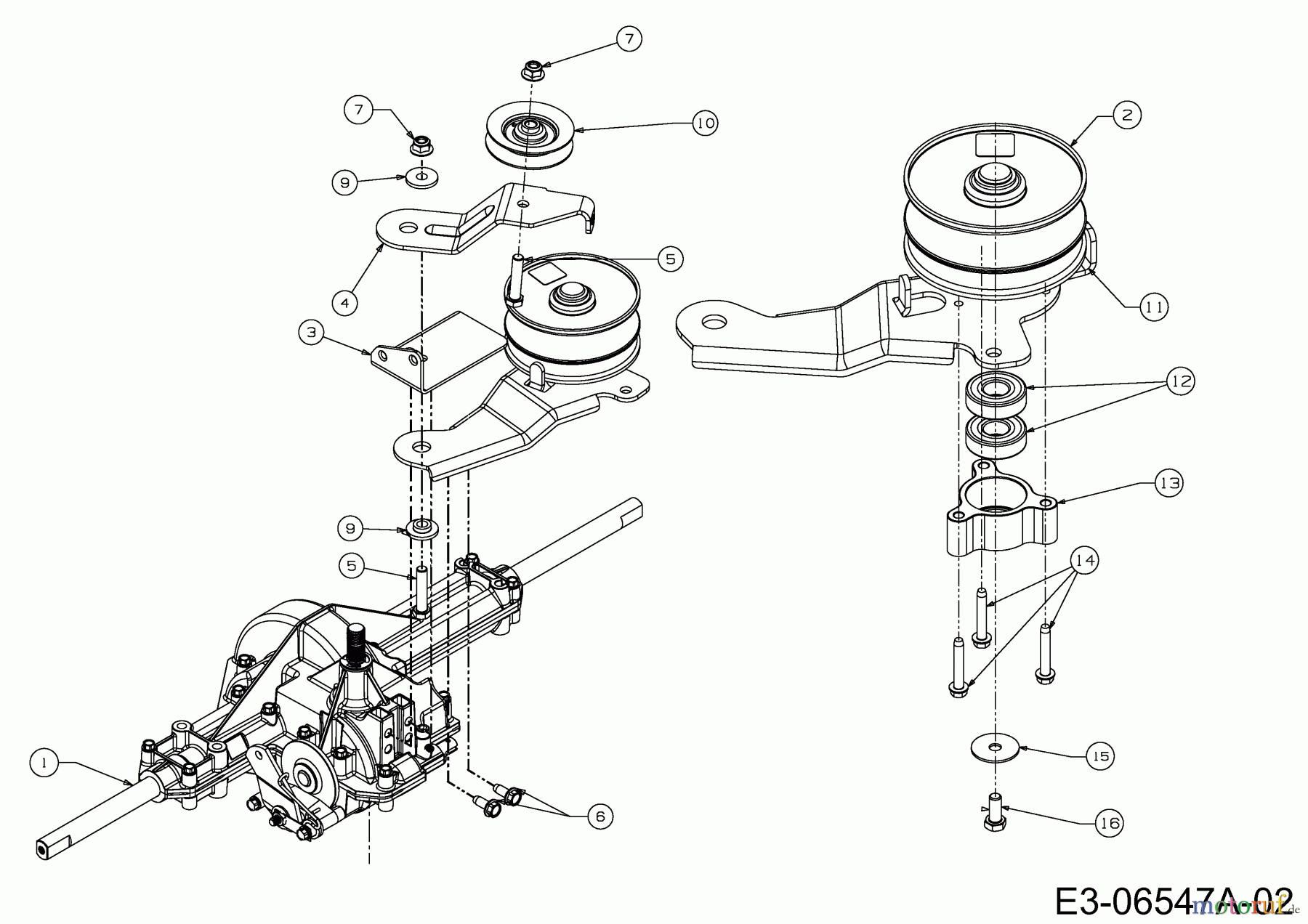  Grey-Line Rasentraktoren 155/96 13BM761F680  (2011) Getriebe, Variator