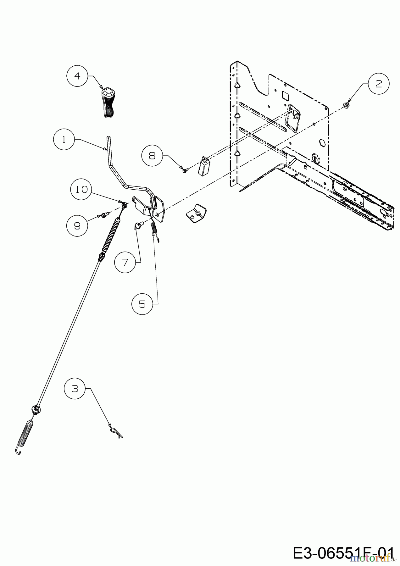 MTD Rasentraktoren DL 92 T 13I2765E677  (2018) Mähwerkseinschaltung