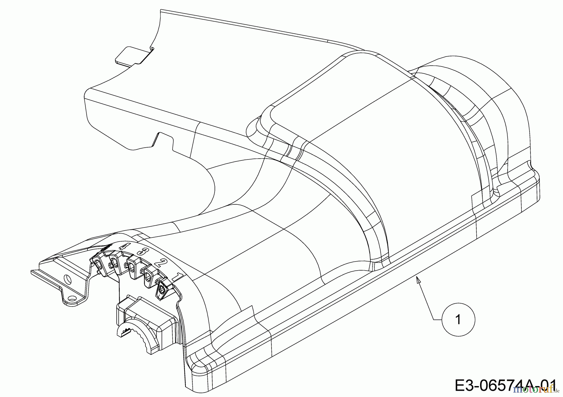  MTD Motormäher mit Antrieb Smart 53 FSPB 12A-A18R600  (2014) Abdeckung Vorderachse