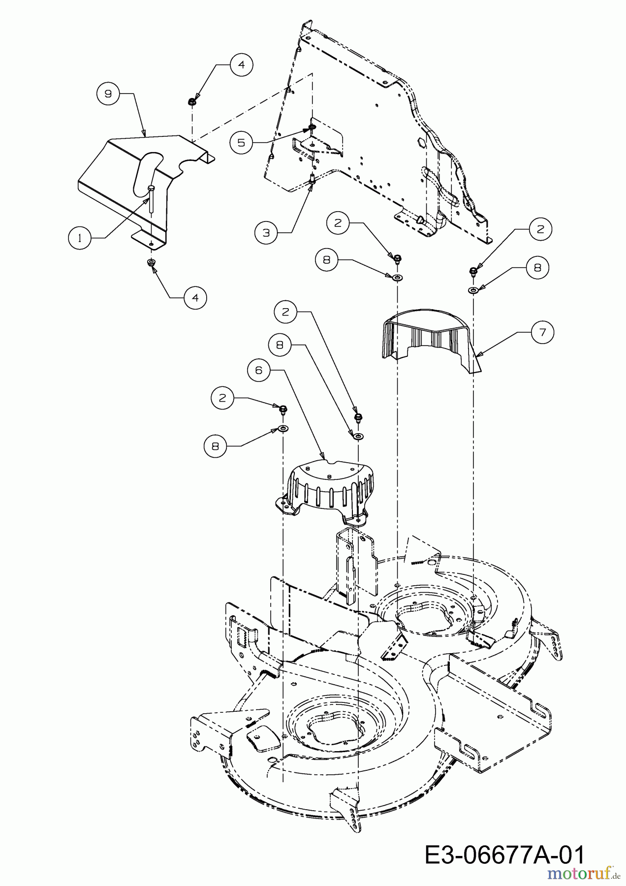  MTD ältere Modelle Rasentraktoren 16-92 H Swiss Platinum 13CT493E686  (2011) Abdeckungen Mähwerk E