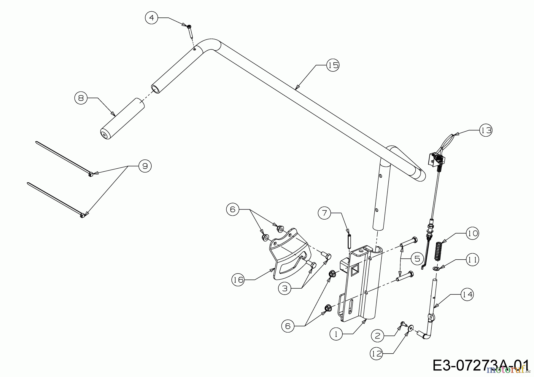  MTD Zubehör Zubehör Garten- und Rasentraktoren Schneefräsen für 450 Serie OEM-190-032  (2015) Hebel Aushebung